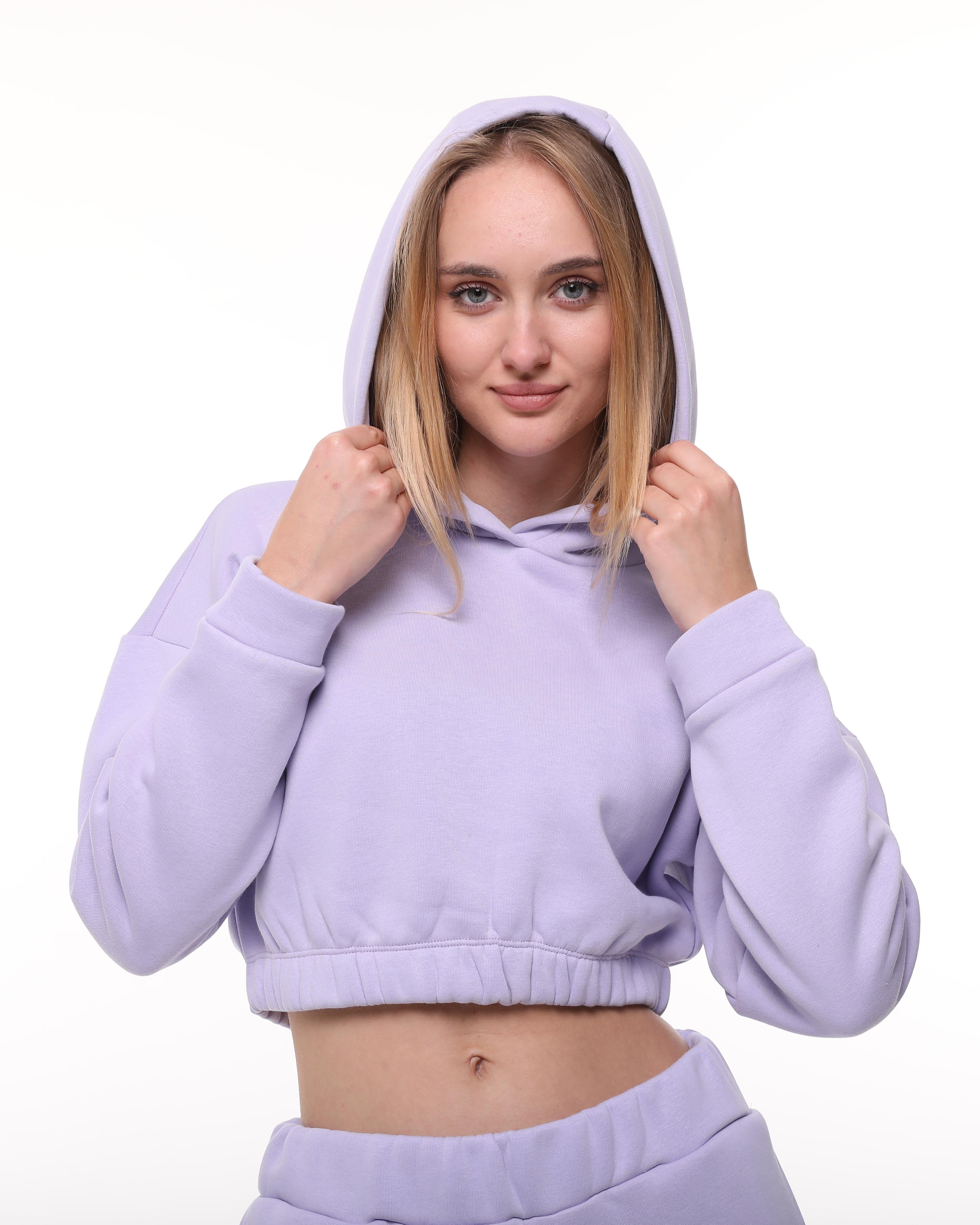 Lila Şardonlu Sweatshirt