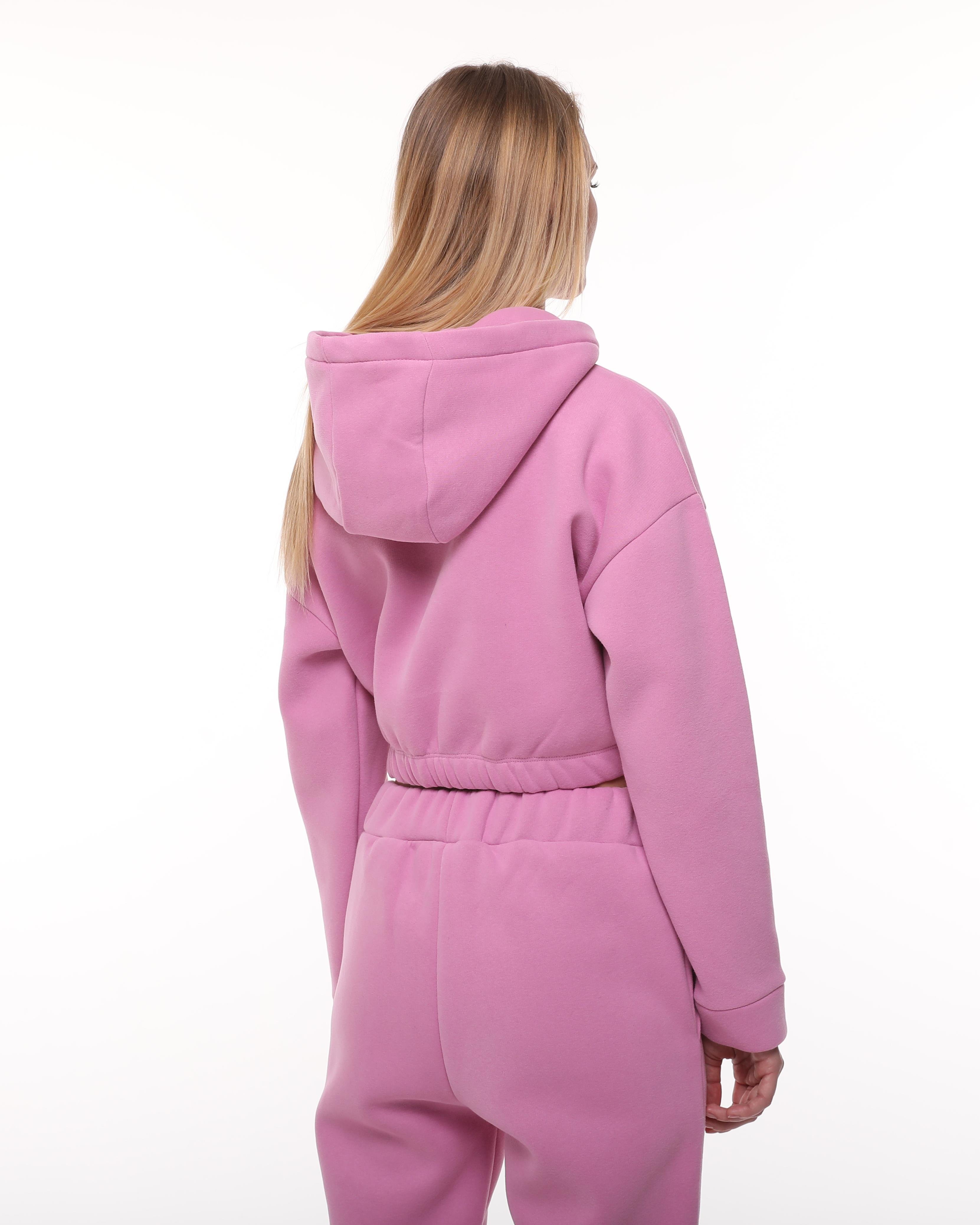 Pembe Şardonlu Sweatshirt