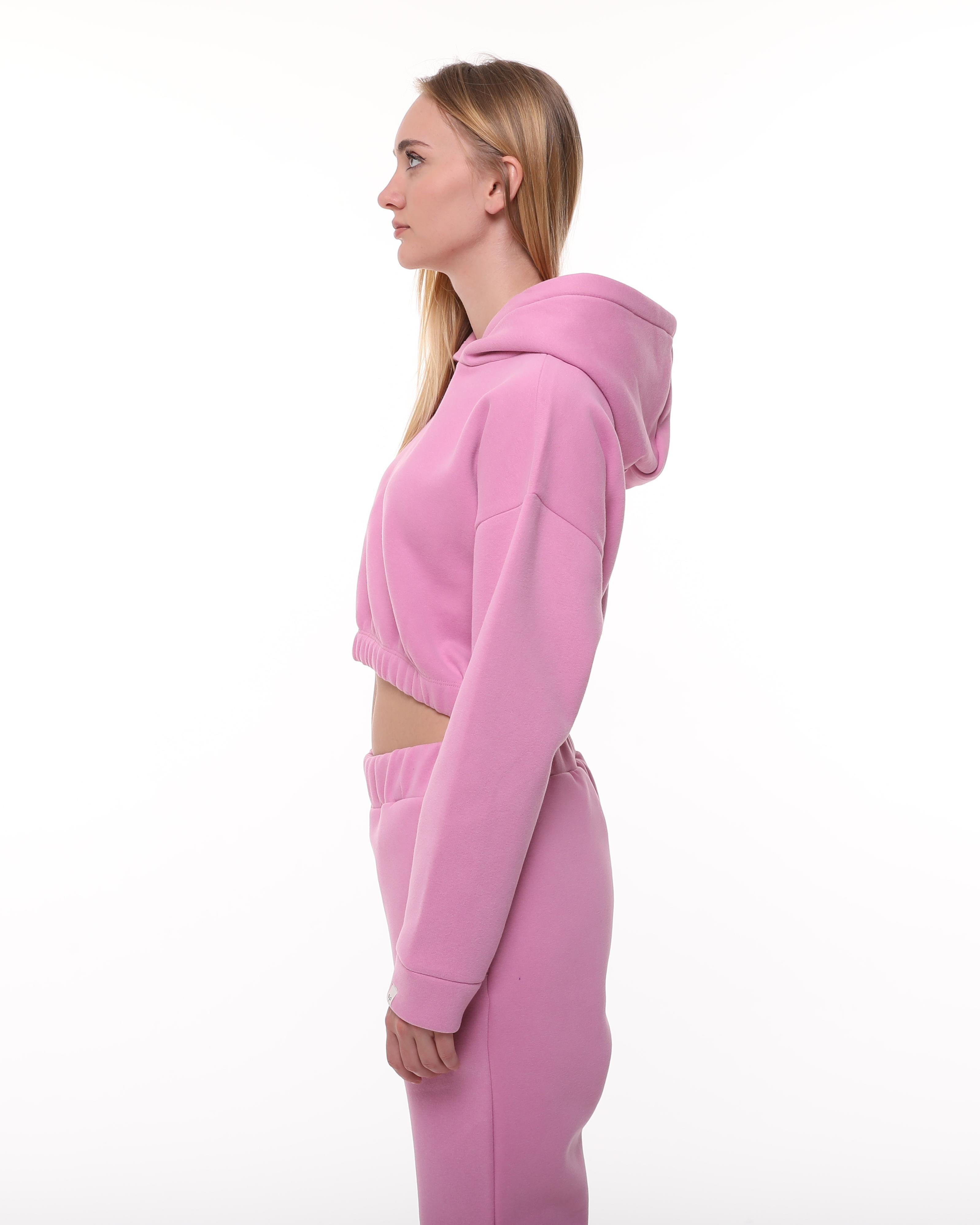 Pembe Şardonlu Sweatshirt