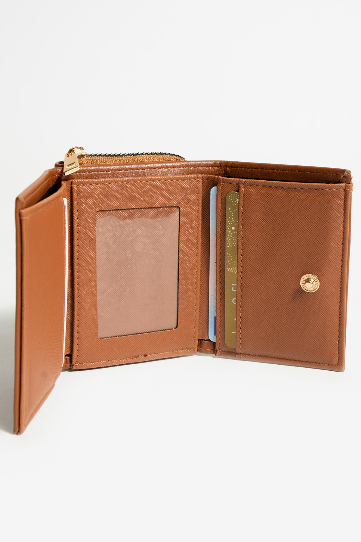 Sue Taba Kartlık Bölmeli Fermuarlı Cüzdan