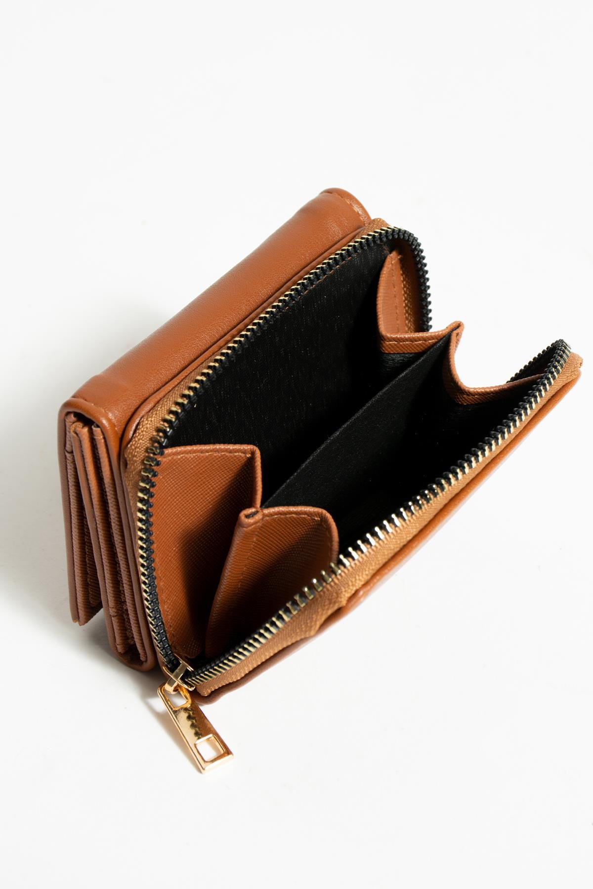 Sue Taba Kartlık Bölmeli Fermuarlı Cüzdan