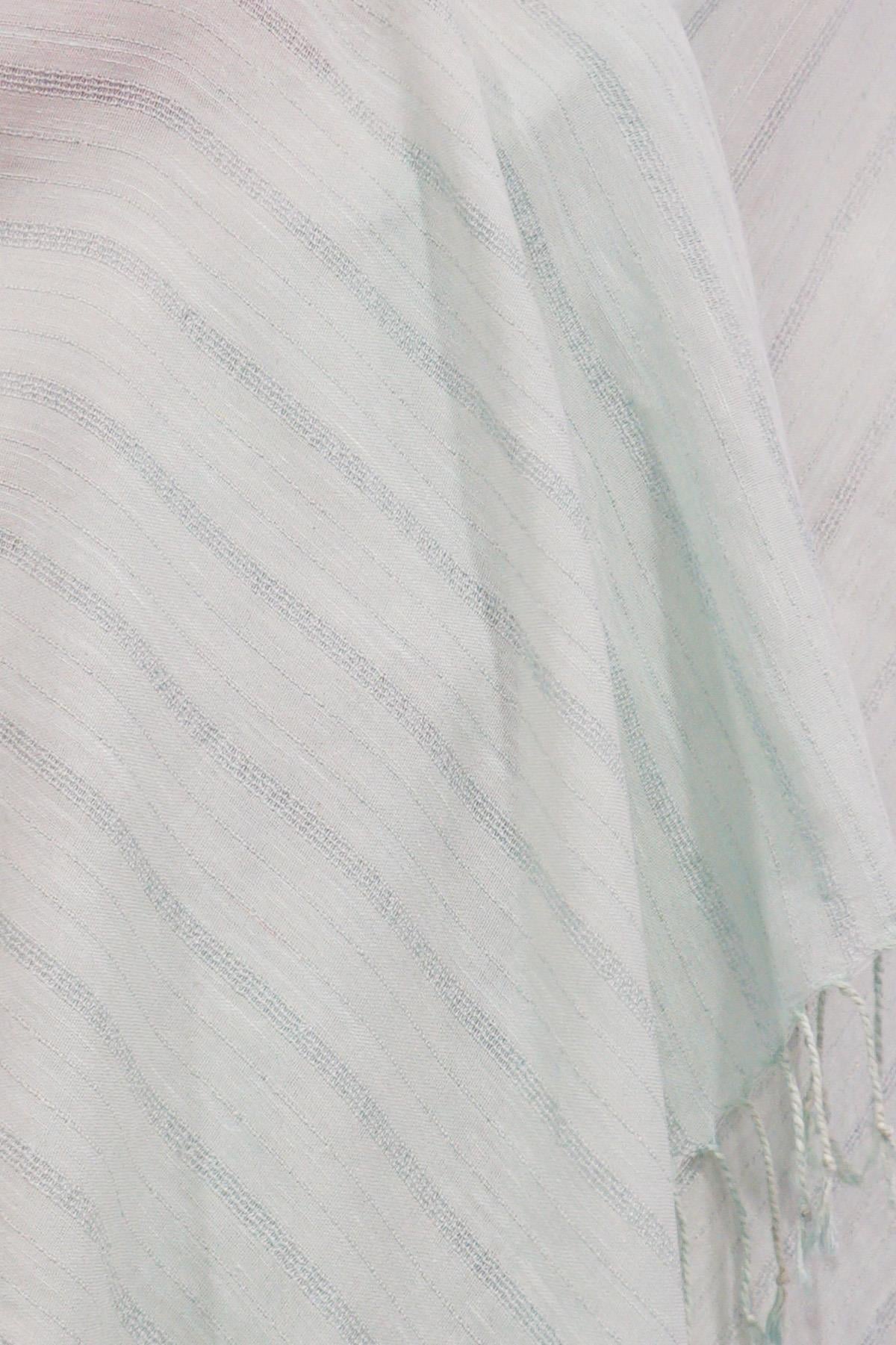 El Dokuması Bürümcük Şal 60 x 190 cm - Yeşil 