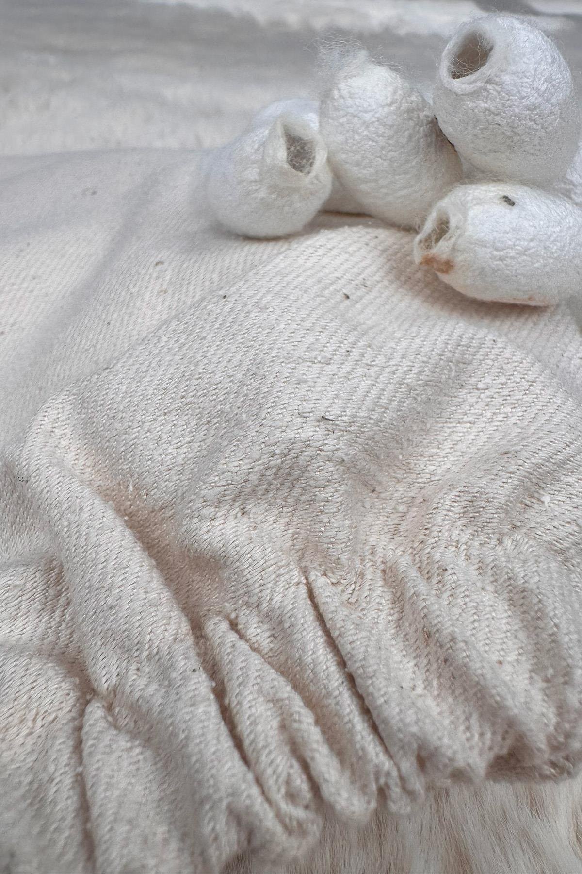 Özel Tasarım %100 Barış İpeği-Peace Silk El Dokuma Saf İpek Kese EDIK107