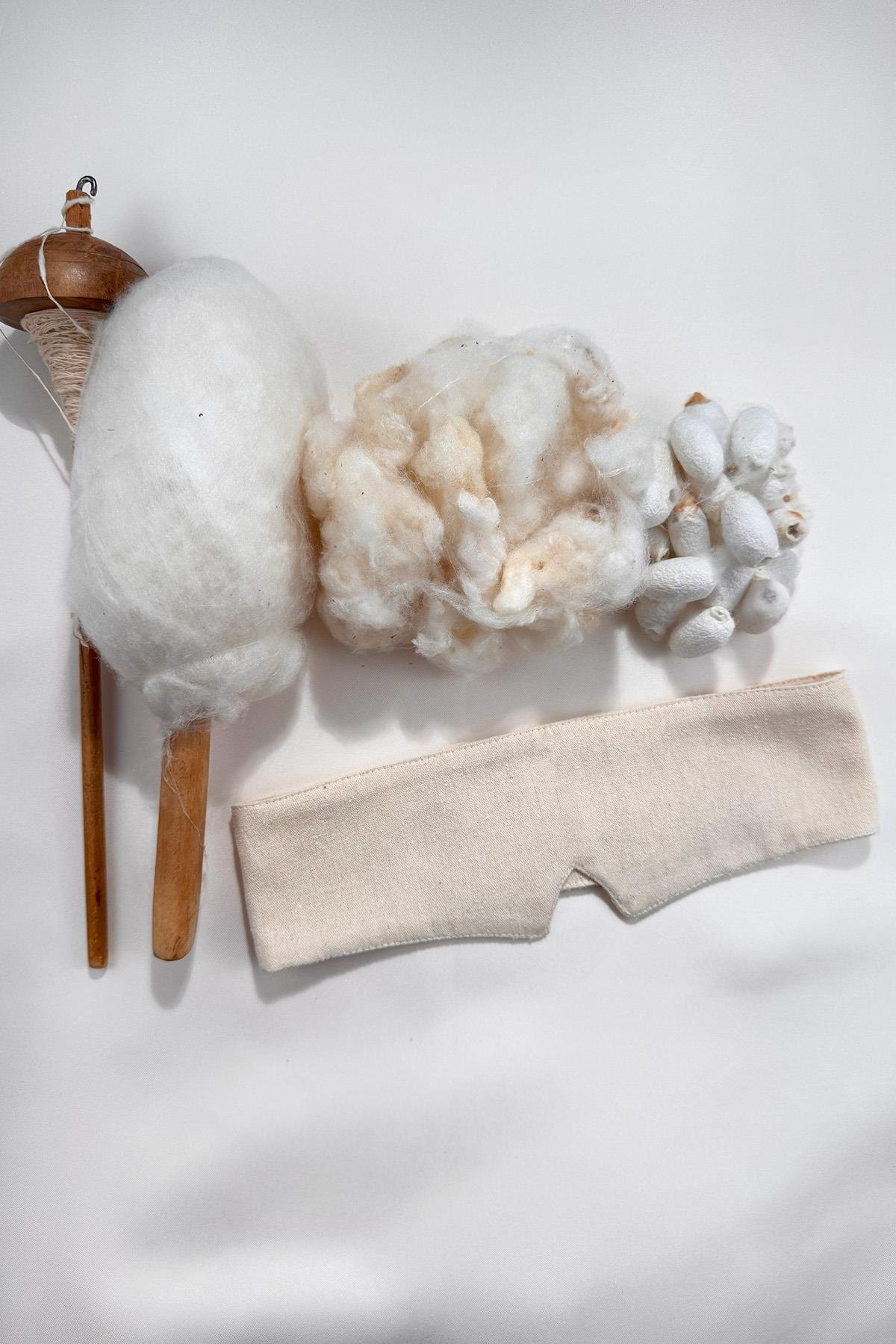 Özel Tasarım  %100 Saf İpek El Dokuması Uyku Göz Bandı- Barış İpeği/Peace Silk