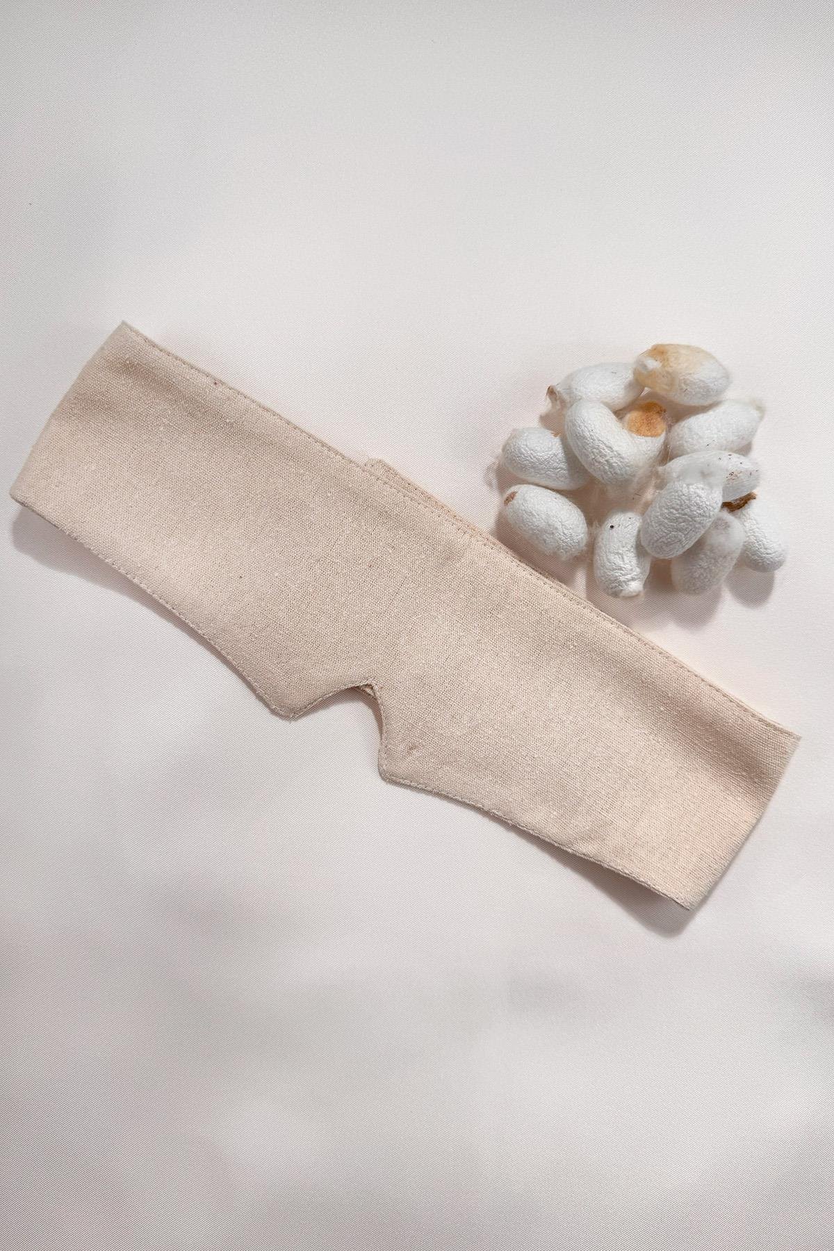 Özel Tasarım  %100 Saf İpek El Dokuması Uyku Göz Bandı- Barış İpeği/Peace Silk