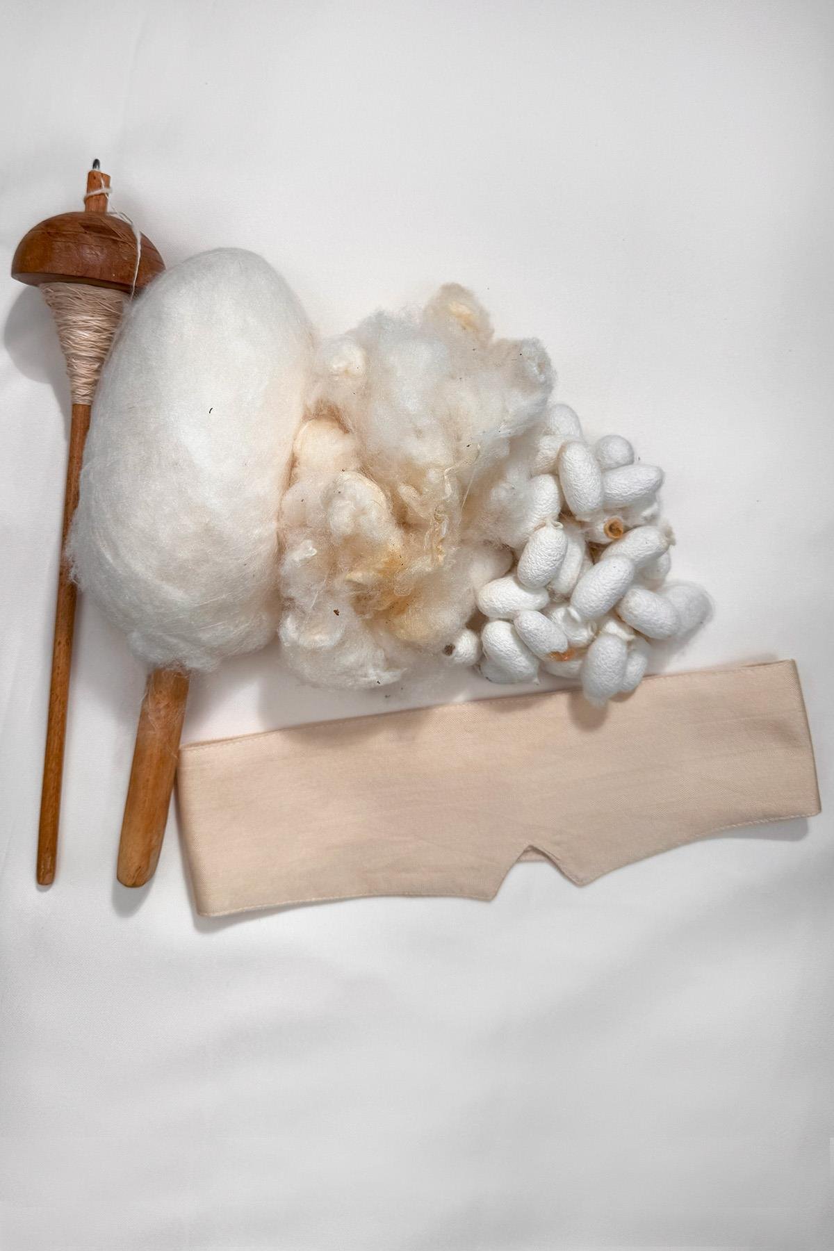 Özel Tasarım  %100 Saf İpek El Dokuması Uyku Göz Bandı- Barış İpeği/Peace Silk