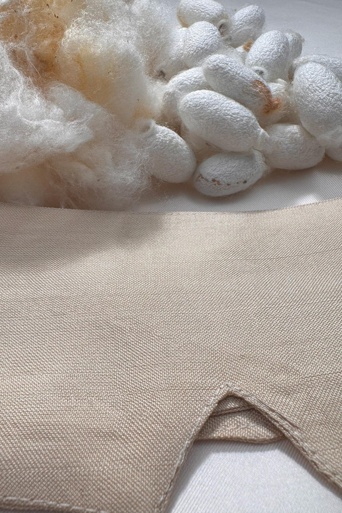 Özel Tasarım  %100 Saf İpek El Dokuması Uyku Göz Bandı- Barış İpeği/Peace Silk