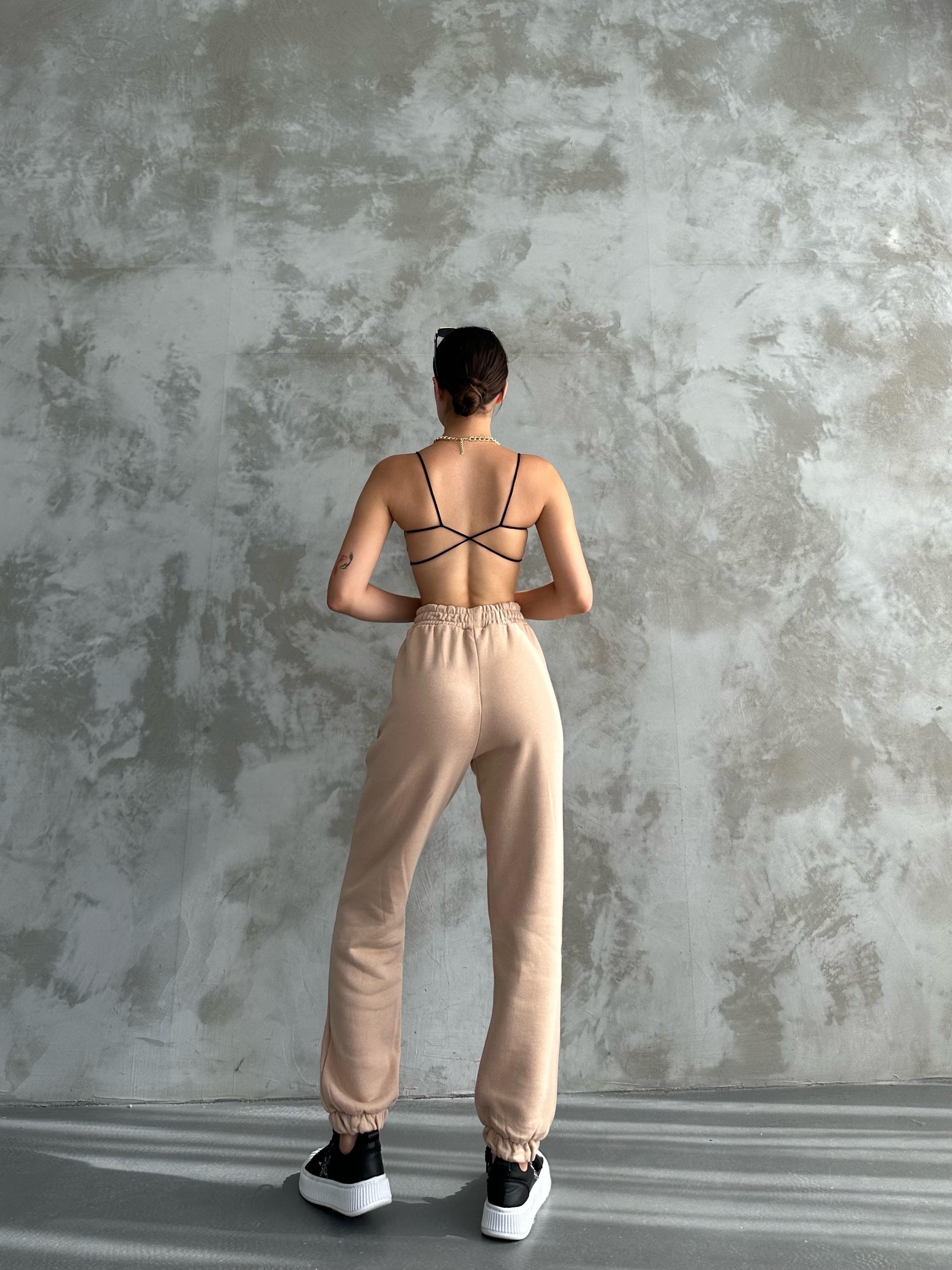 3 İplik Jogger Sütlü Kahve Eşofman Altı