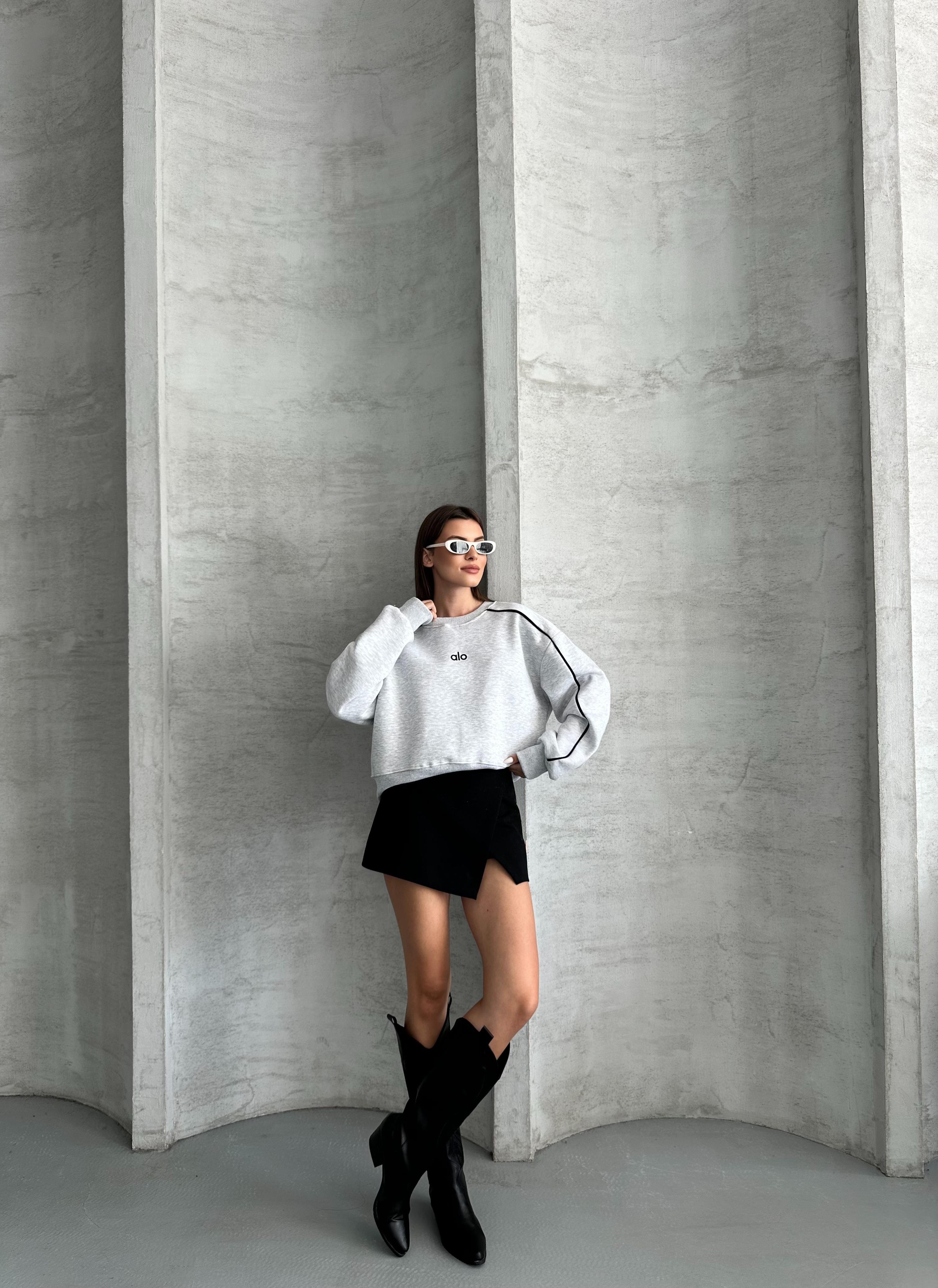Aktif Oversize Melanj Sweatshirt