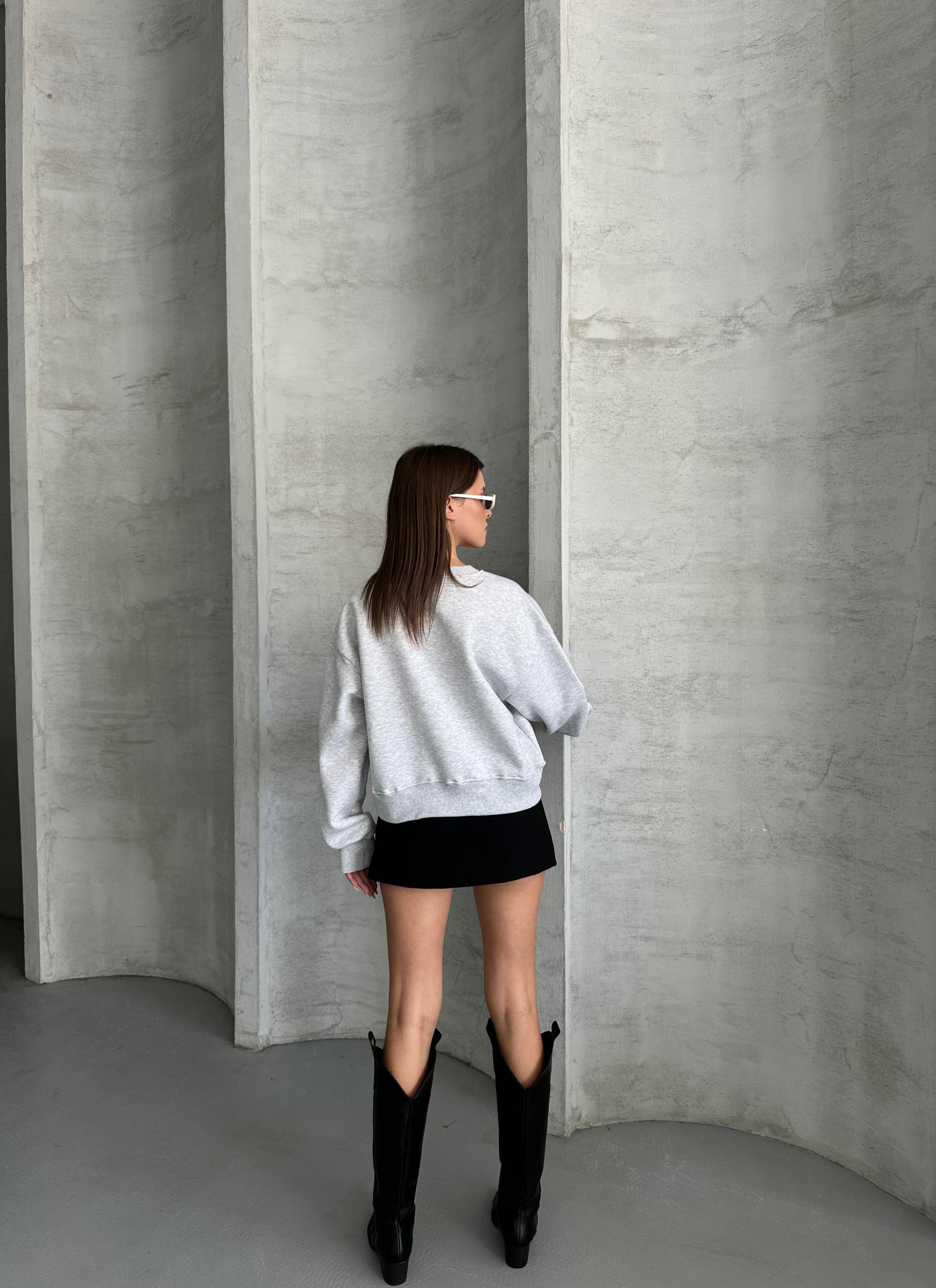 Aktif Oversize Melanj Sweatshirt