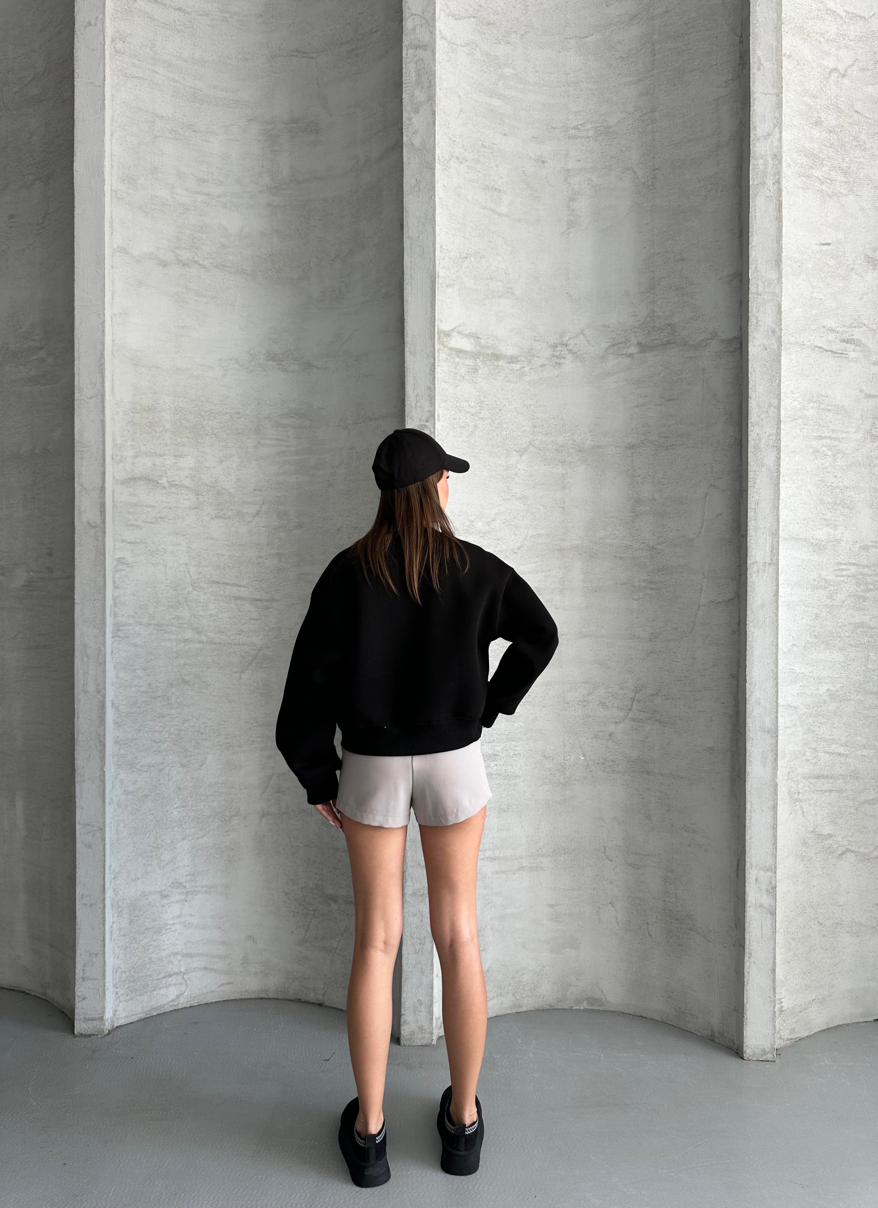 Aktif Oversize Siyah Sweatshirt