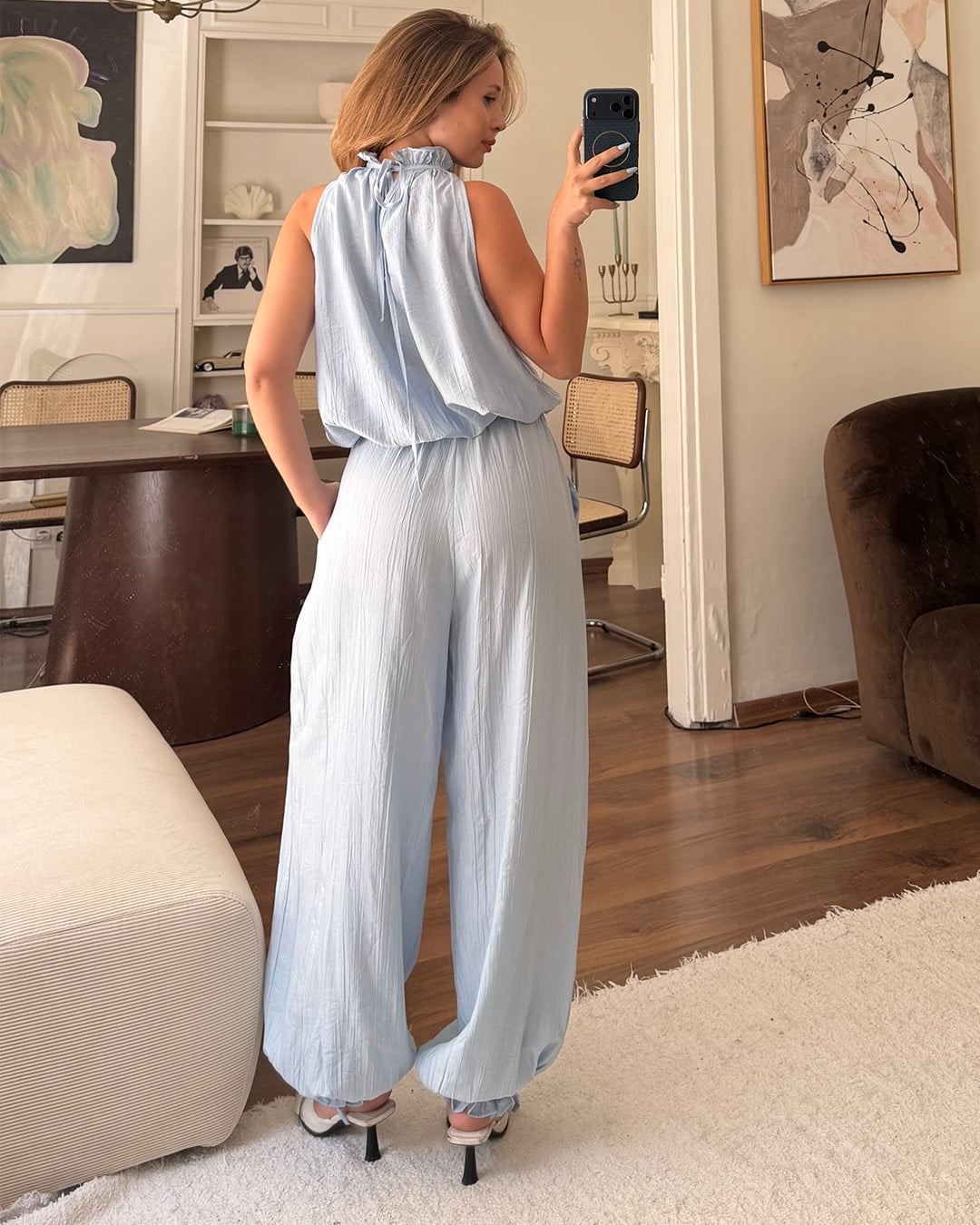 Athena Buz Mavisi Bluz Pantolon Takım