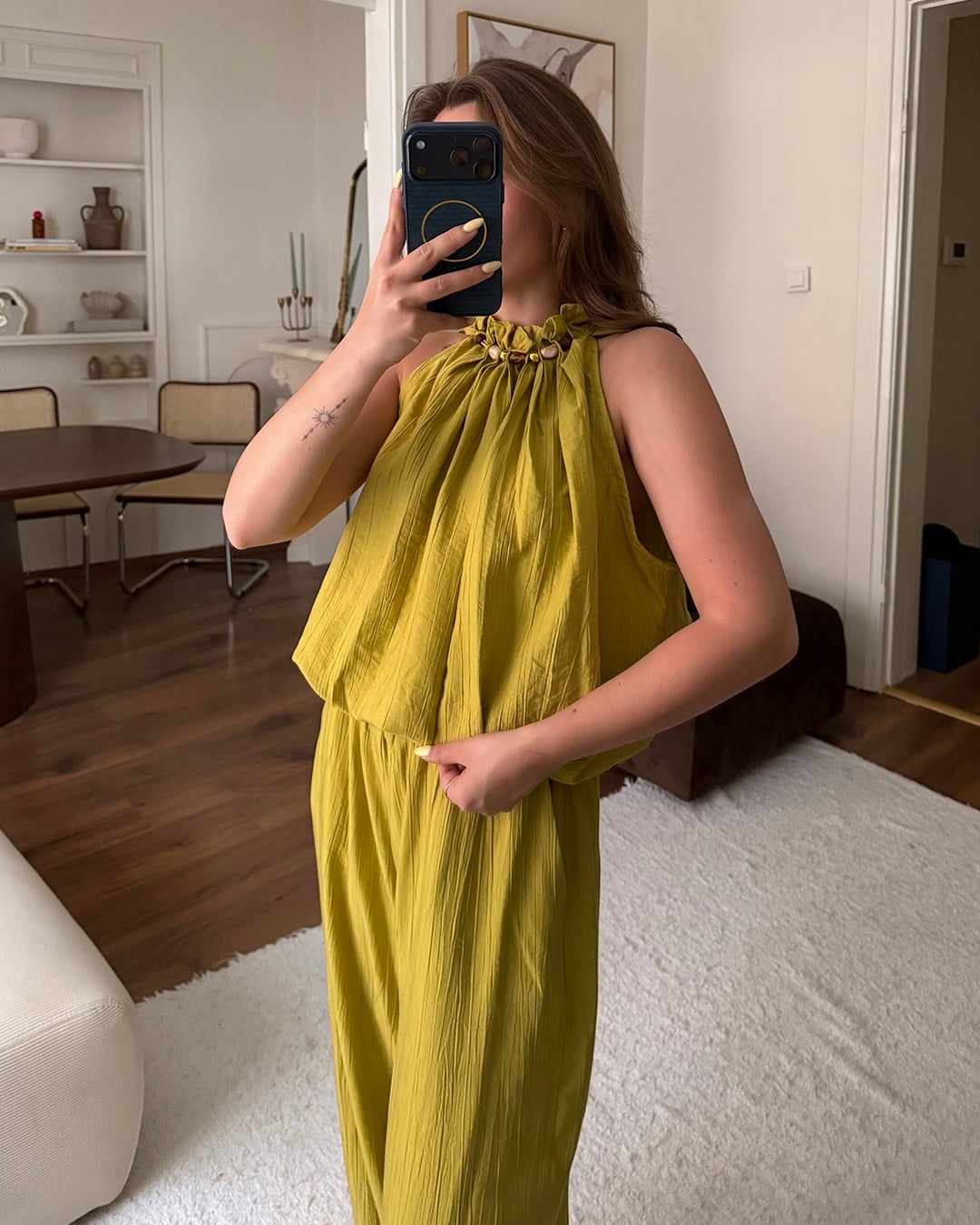 Athena Yeşil Bluz Pantolon Takım