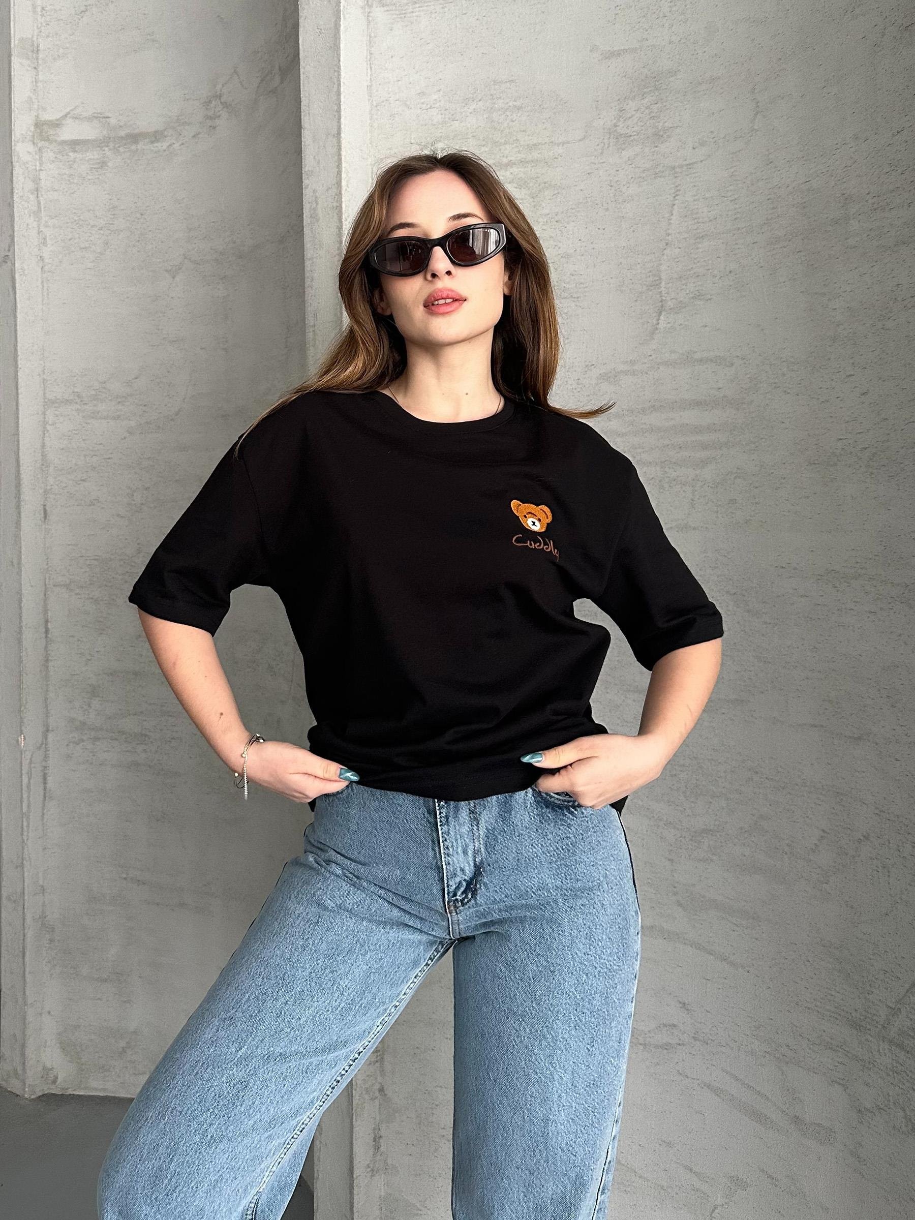 Caddy Bear Logolu Unisex Siyah Tişört