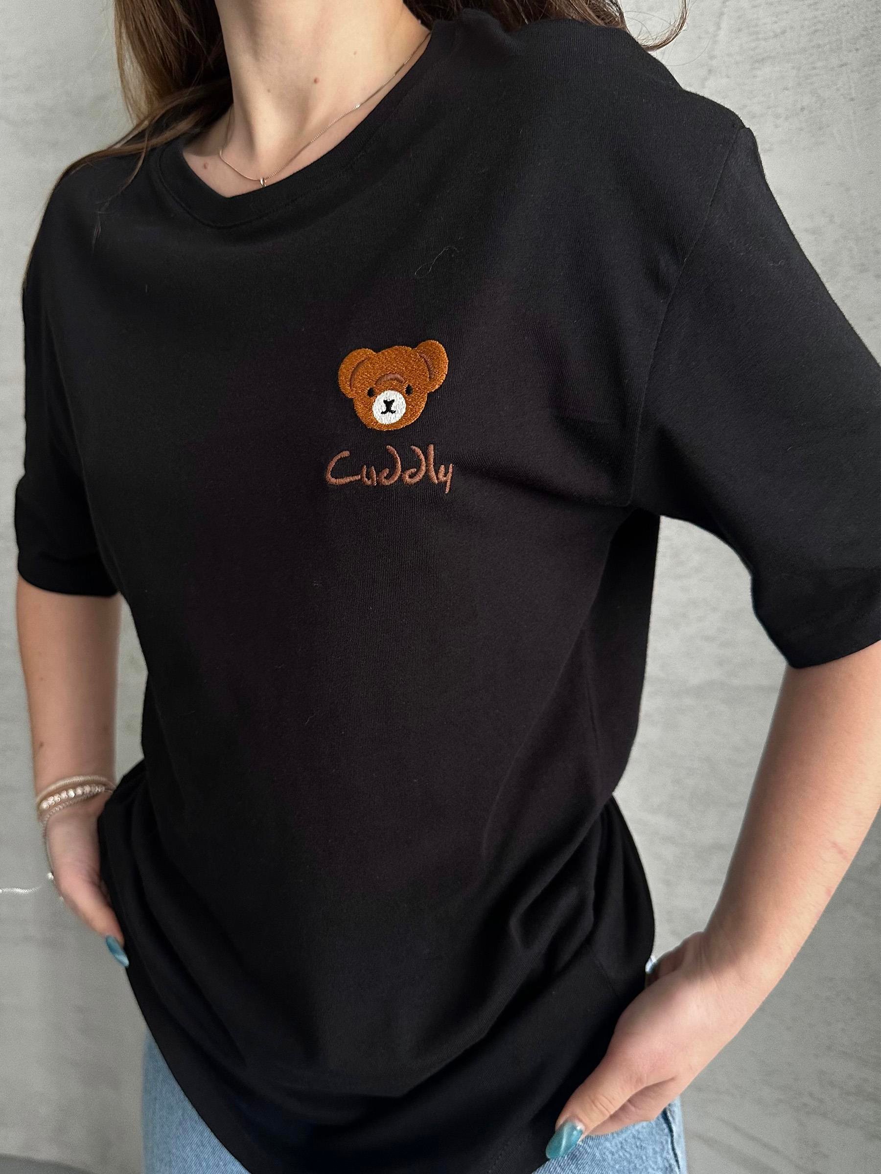 Caddy Bear Logolu Unisex Siyah Tişört
