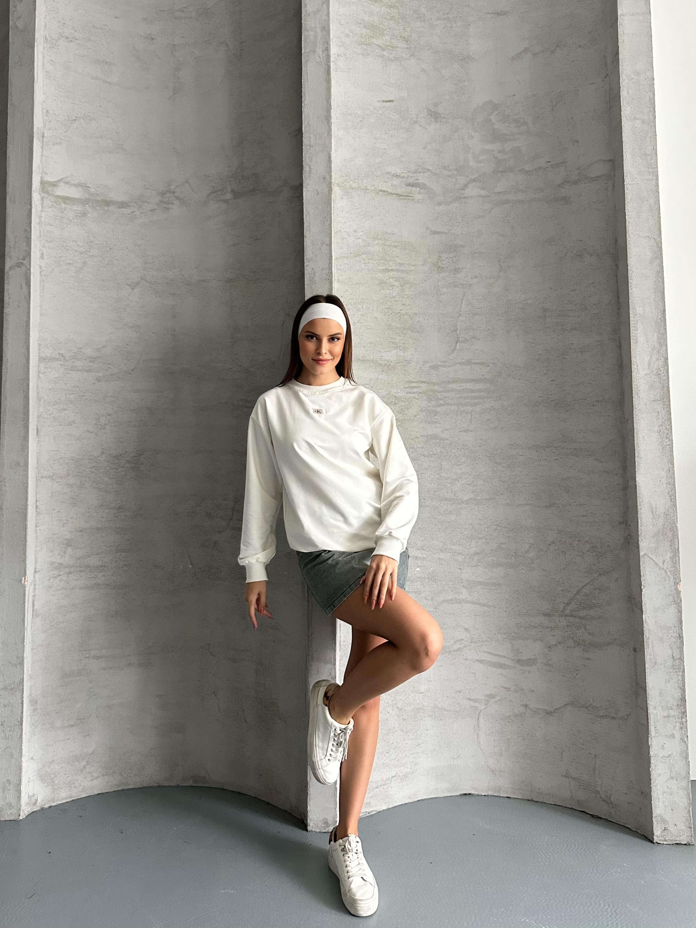 Ceka Unisex Beyaz Sweatshirt