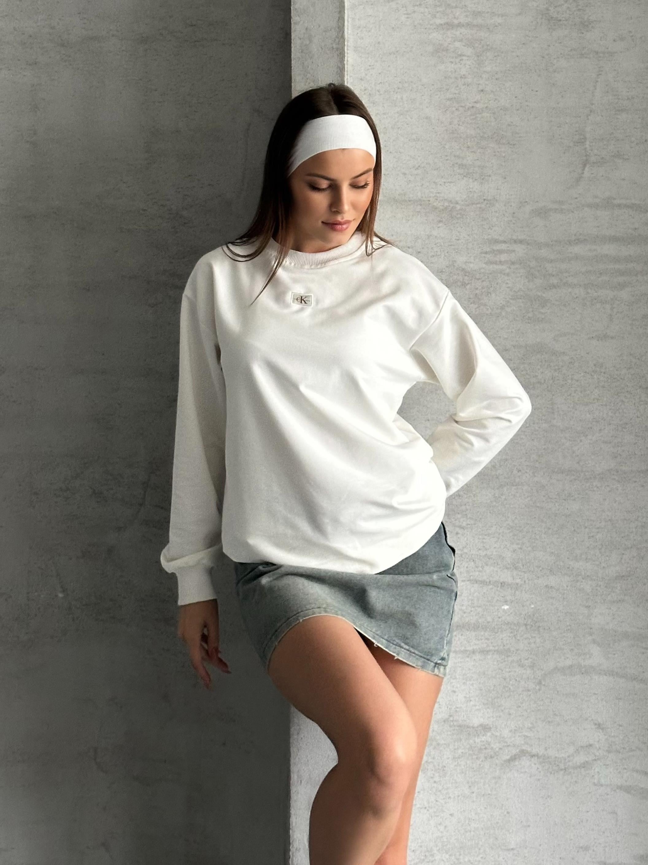 Ceka Unisex Beyaz Sweatshirt