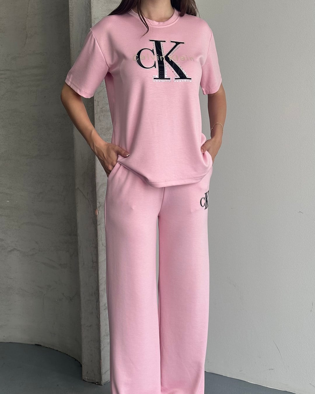 Ck Pembe Eşofman Takımı