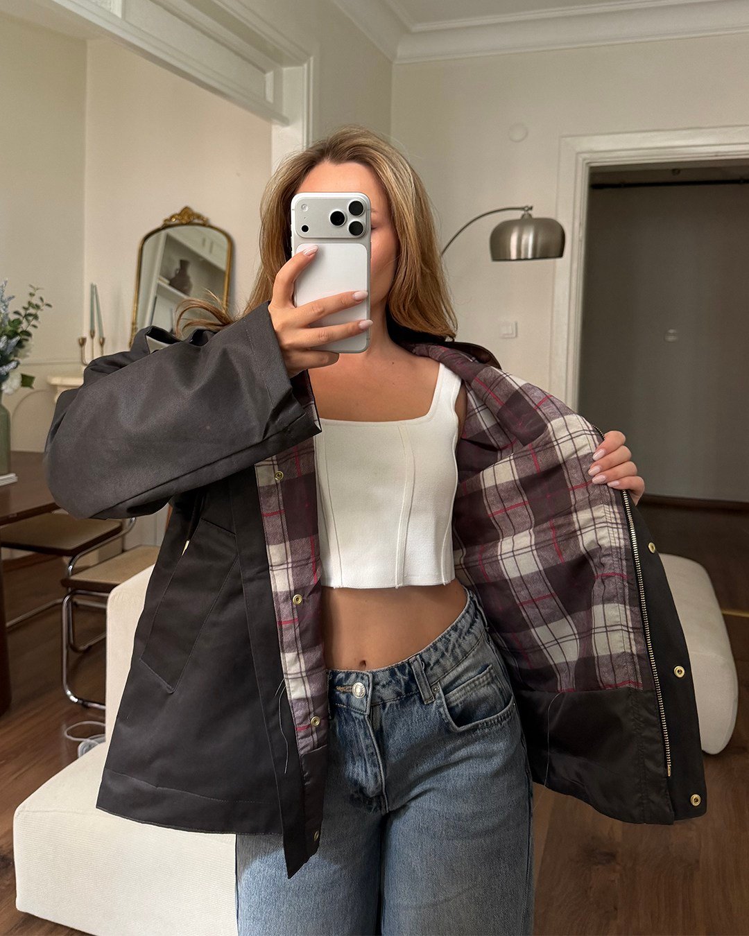 Kapüşonlu Oversize Siyah Parka
