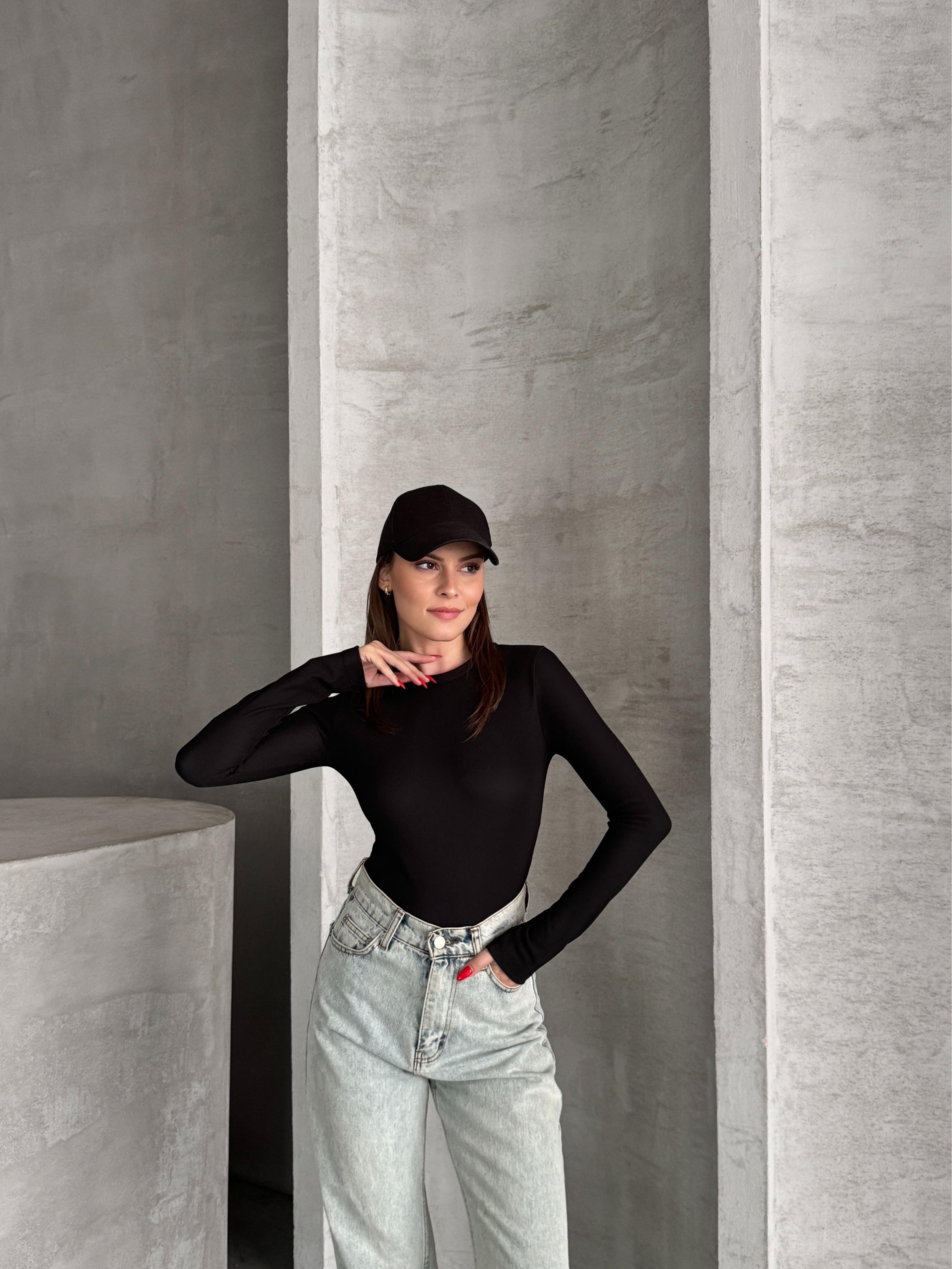 Klasik Siyah Bodysuit