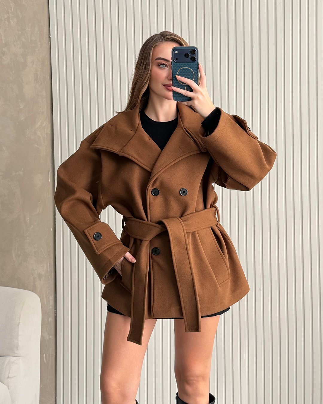 Lavin Kuşaklı Kısa Taba Kaban