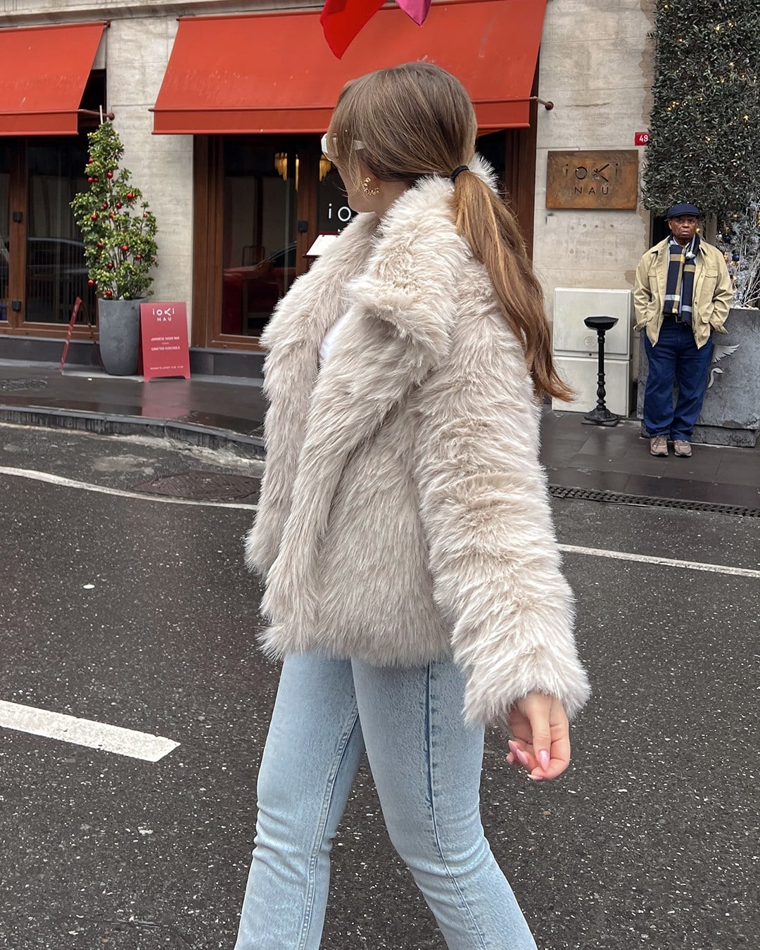Luna Taş Oversize Kürk Ceket