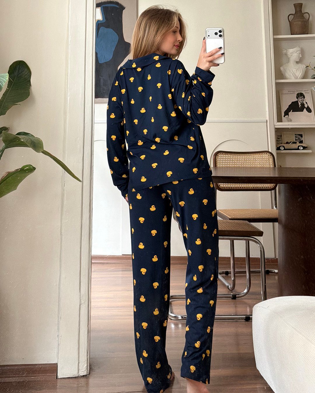Neşeli Ördekler Lacivert Pijama Takımı