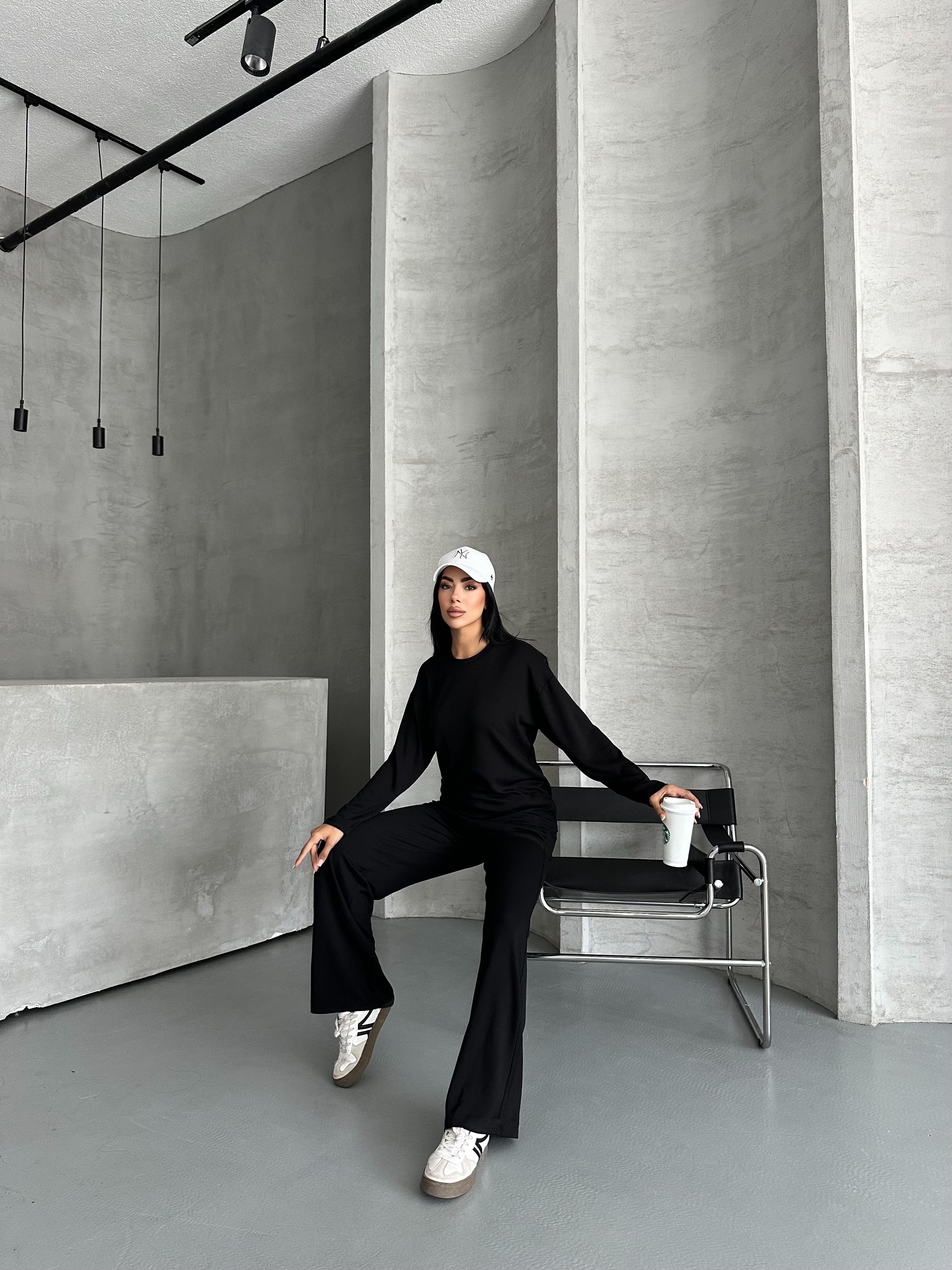 Oversize Siyah Eşofman Takımı