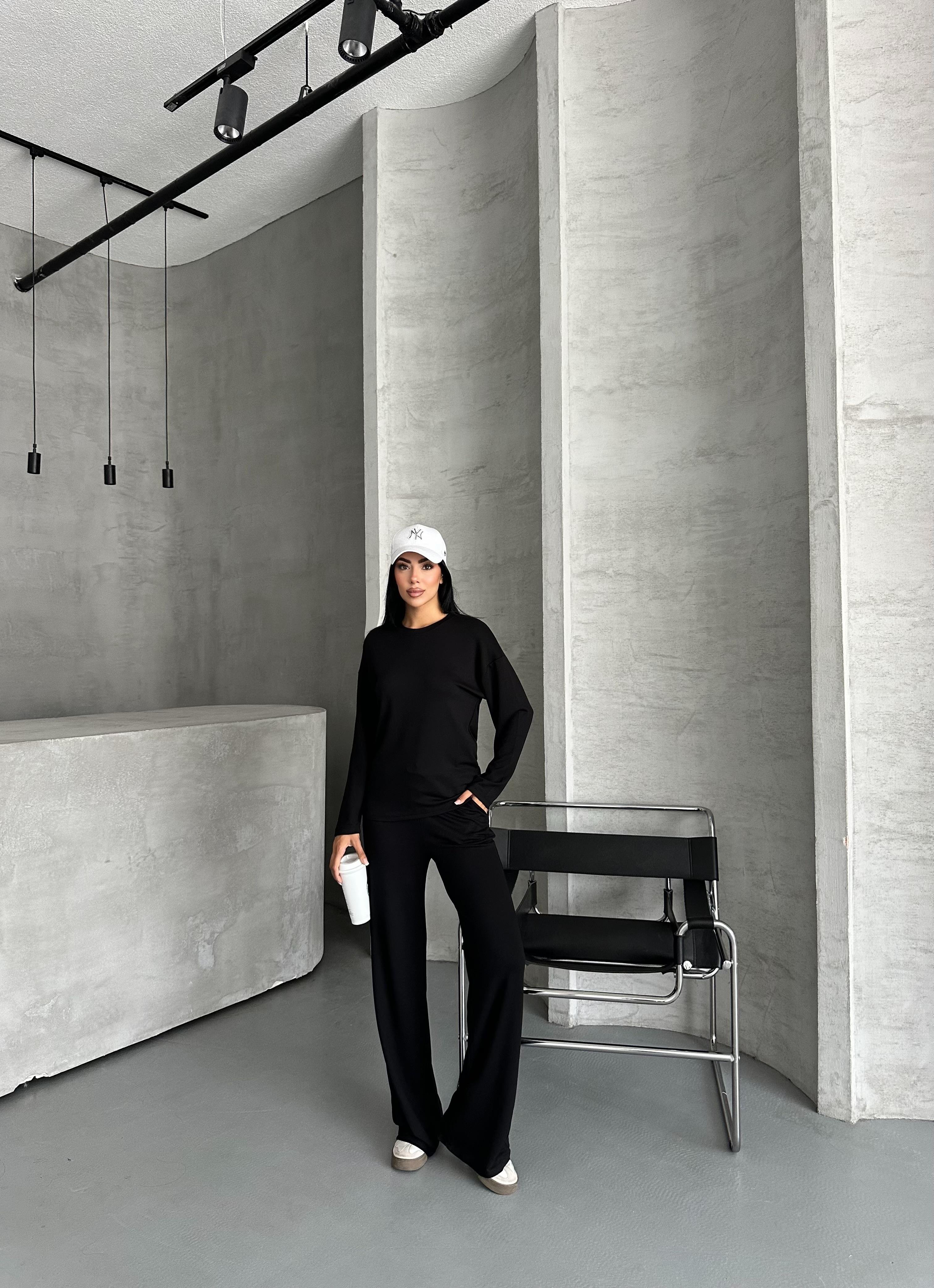 Oversize Siyah Eşofman Takımı