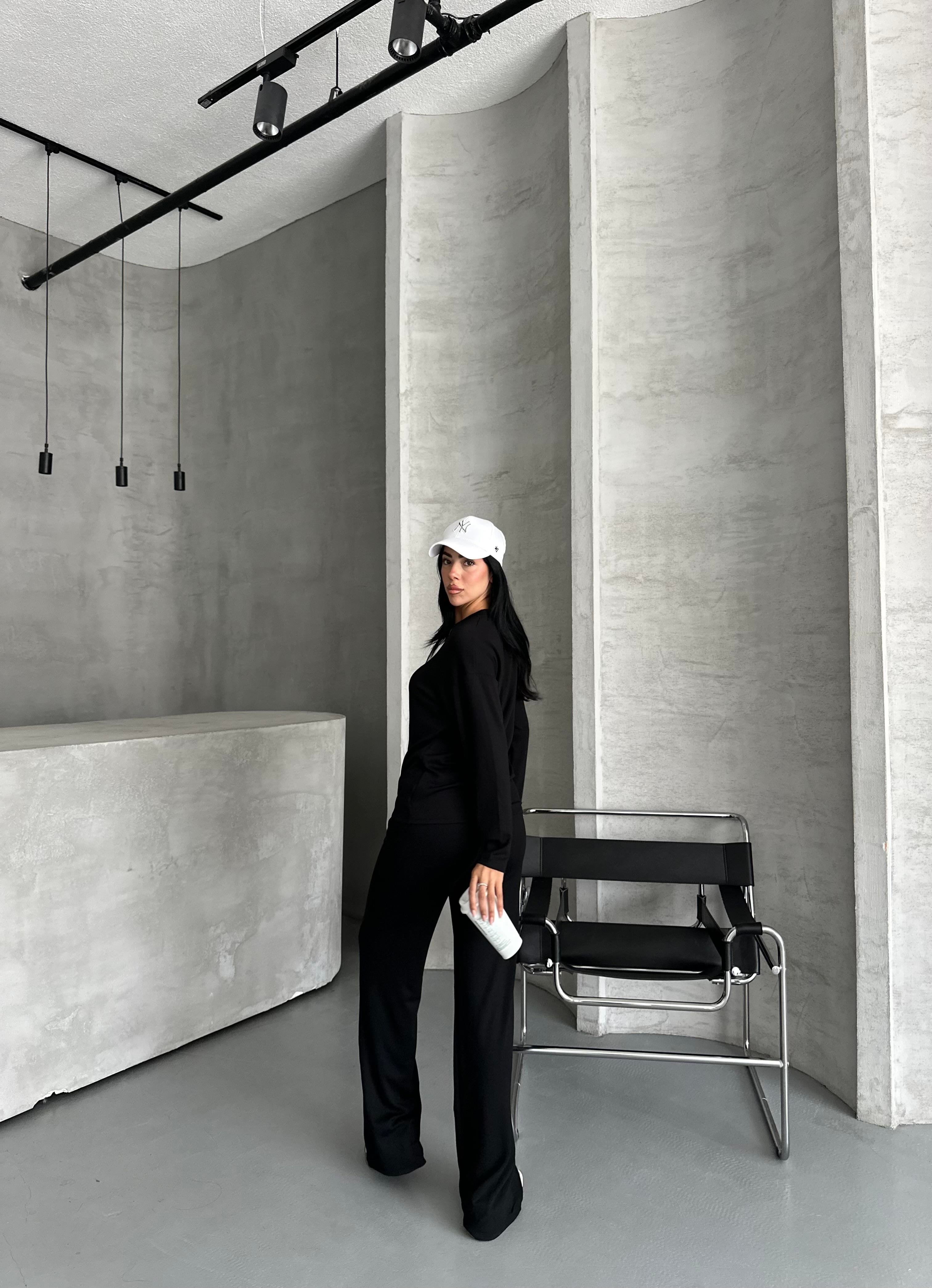 Oversize Siyah Eşofman Takımı