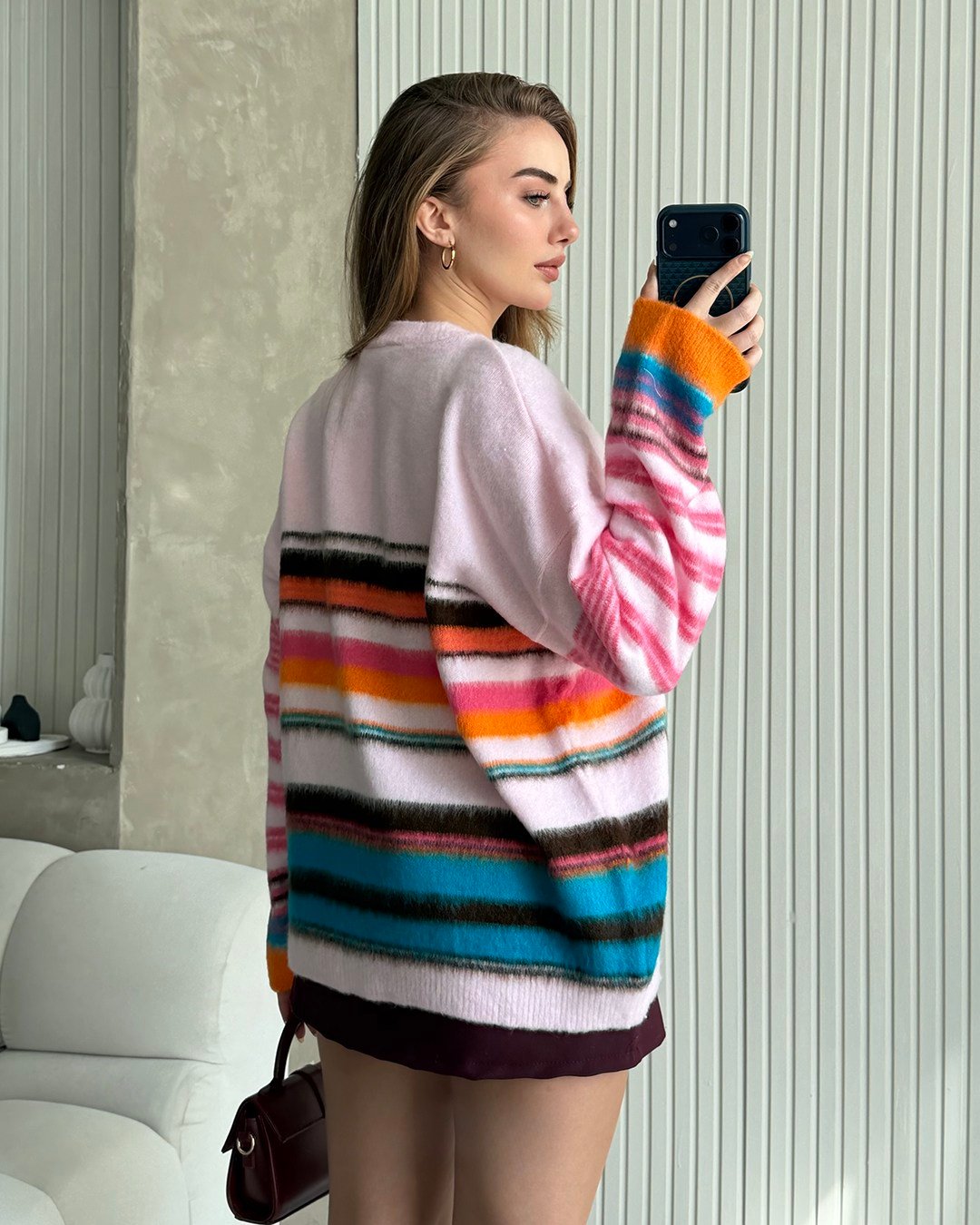 Paloma Renkli Çizgili Hırka