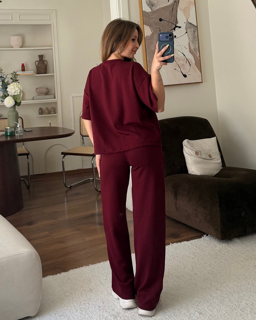 Soft Basic Bordo Eşofman Takımı