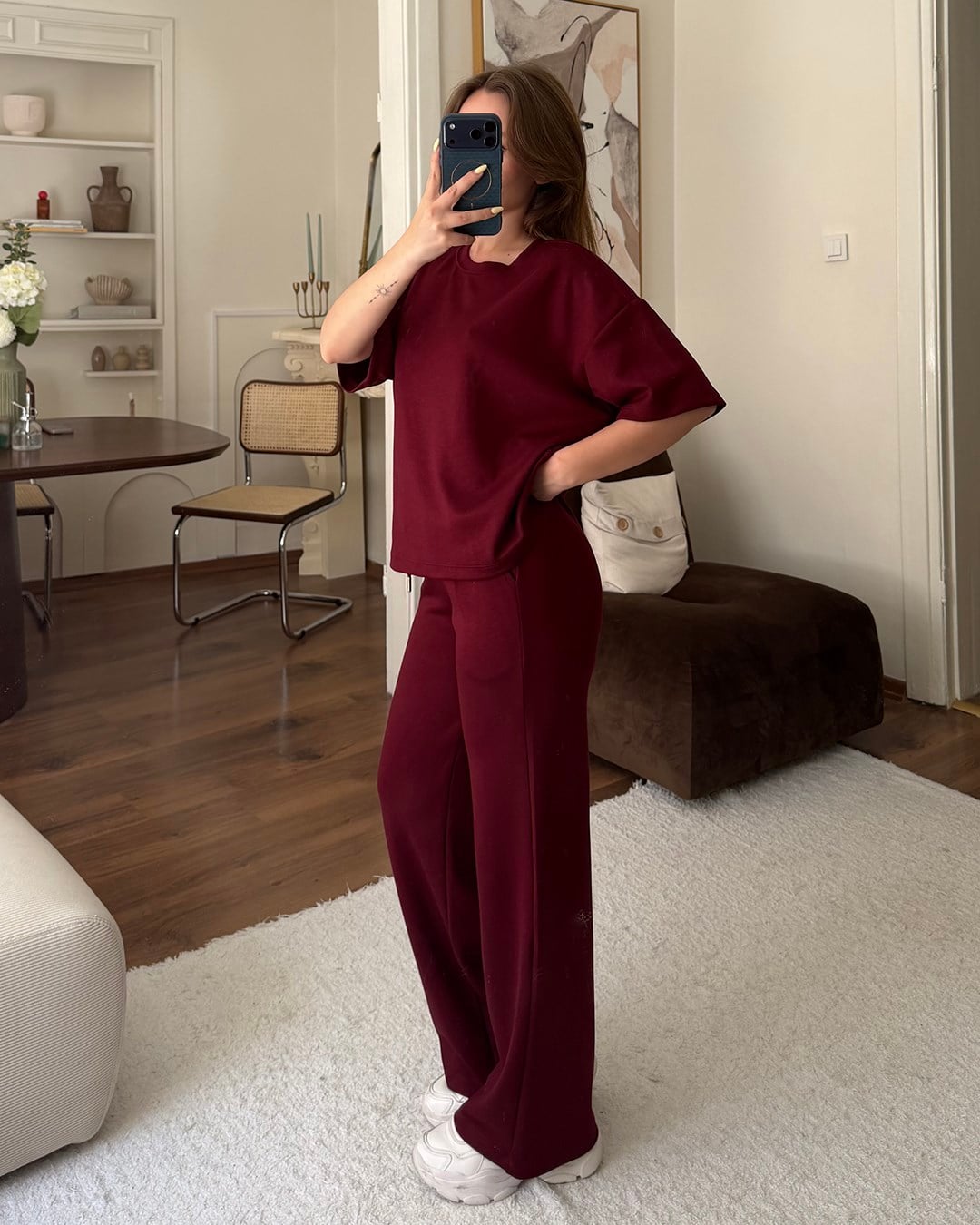 Soft Basic Bordo Eşofman Takımı