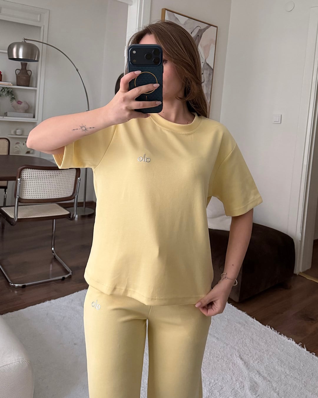 Soft Basic Sarı Eşofman Takımı