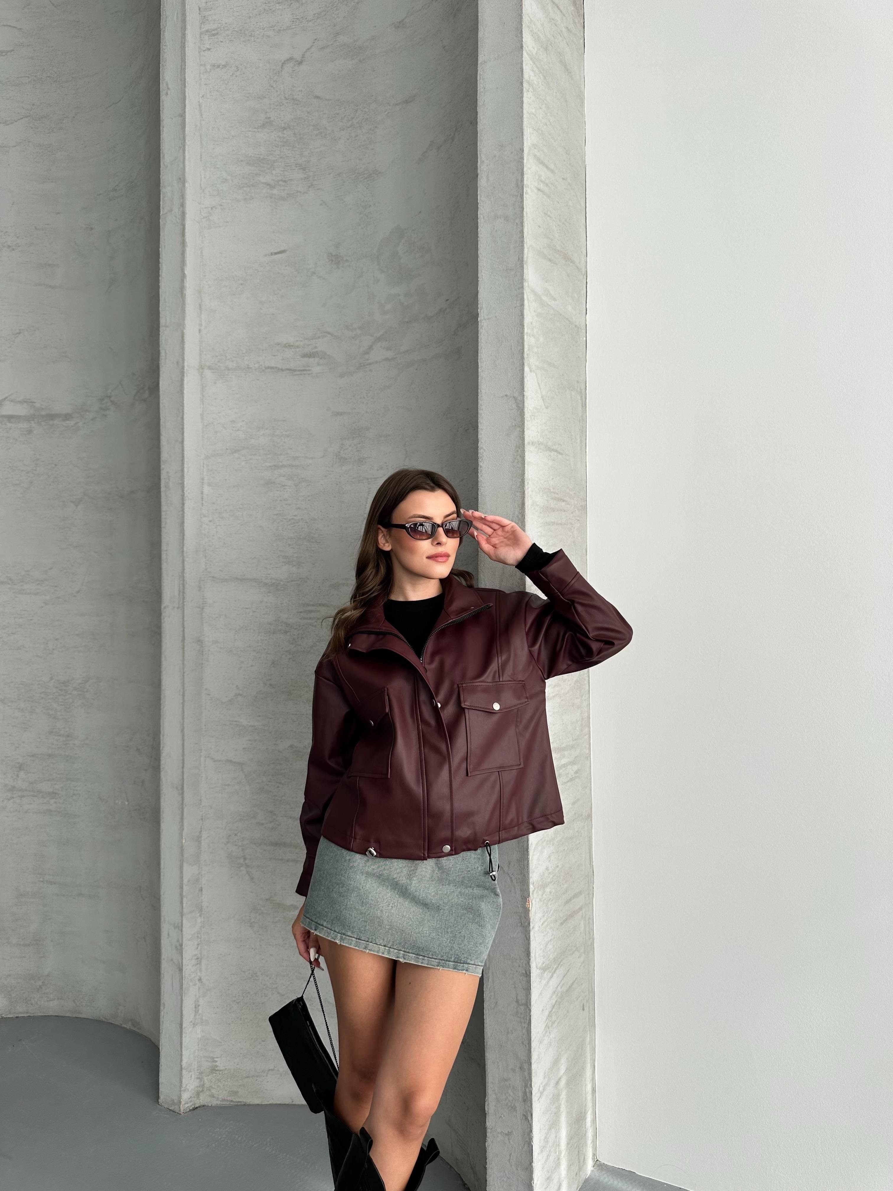 Spx Bordo Deri Ceket