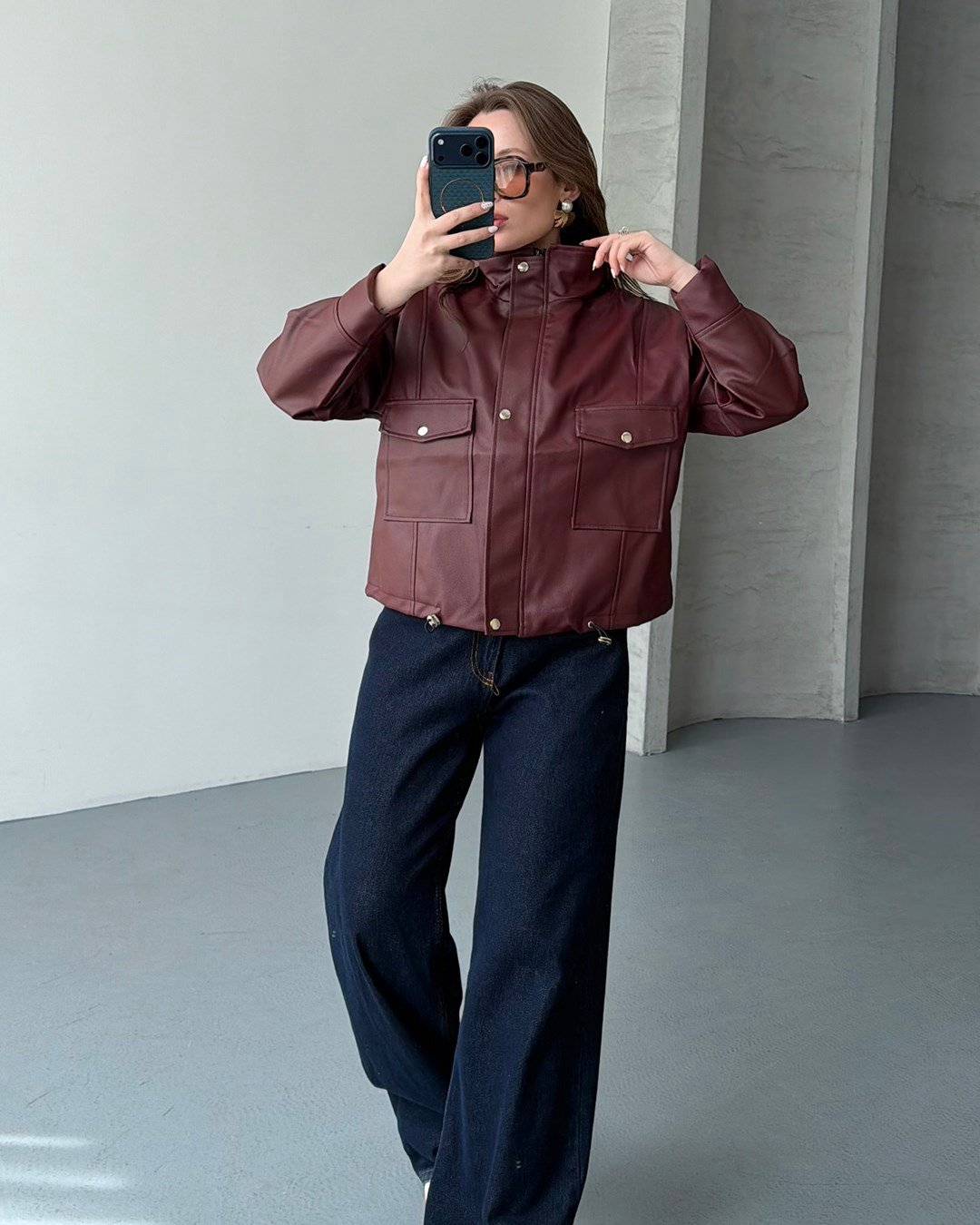 Spx Bordo Deri Ceket