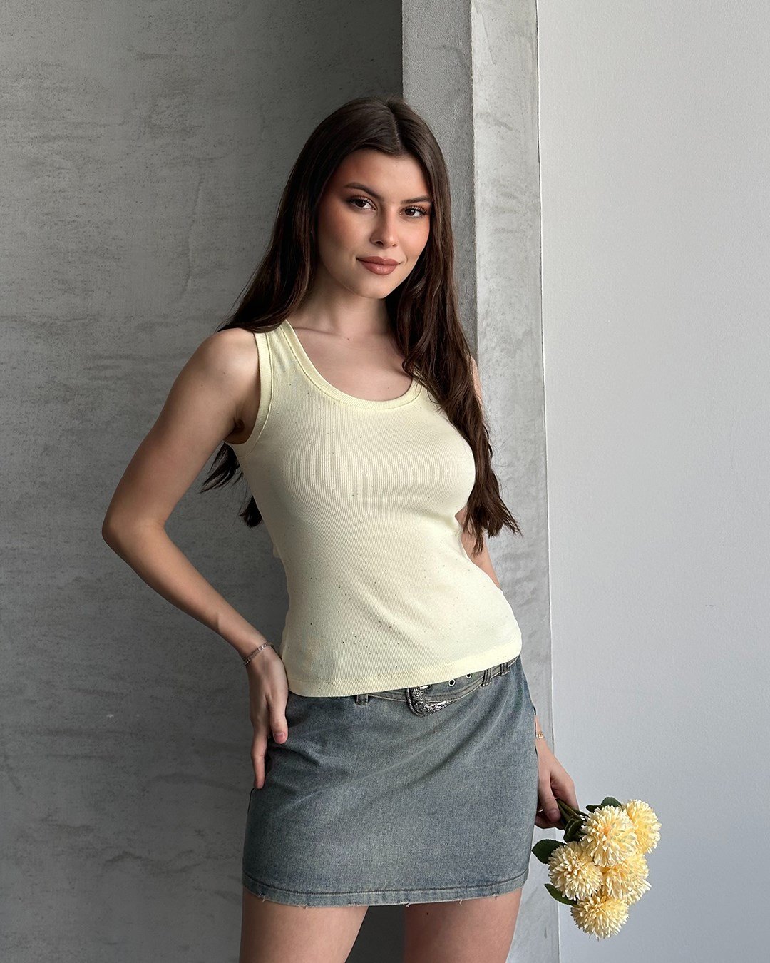 Taşlı Sarı Atlet