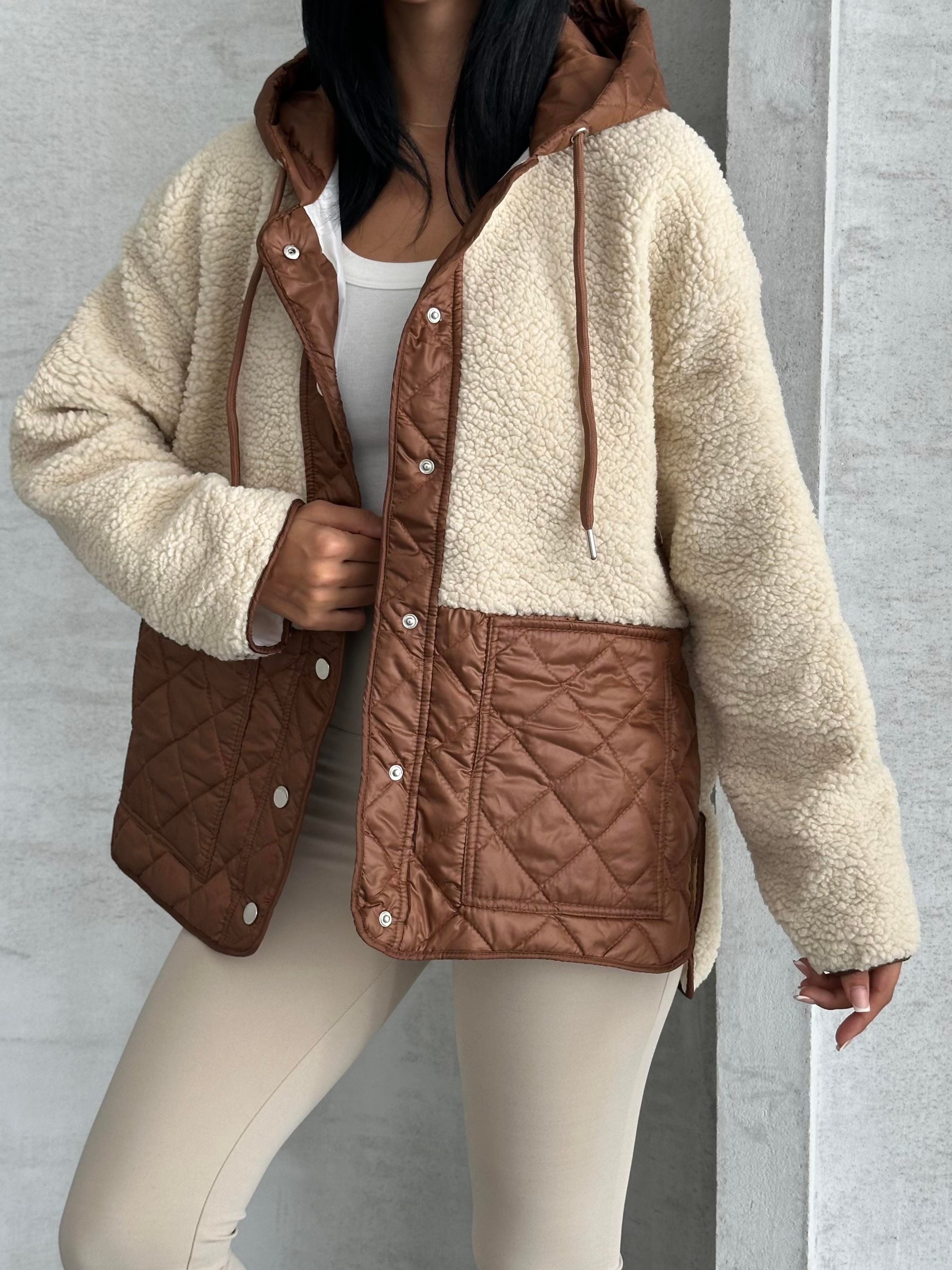 Zarax Bej Peluş Mont