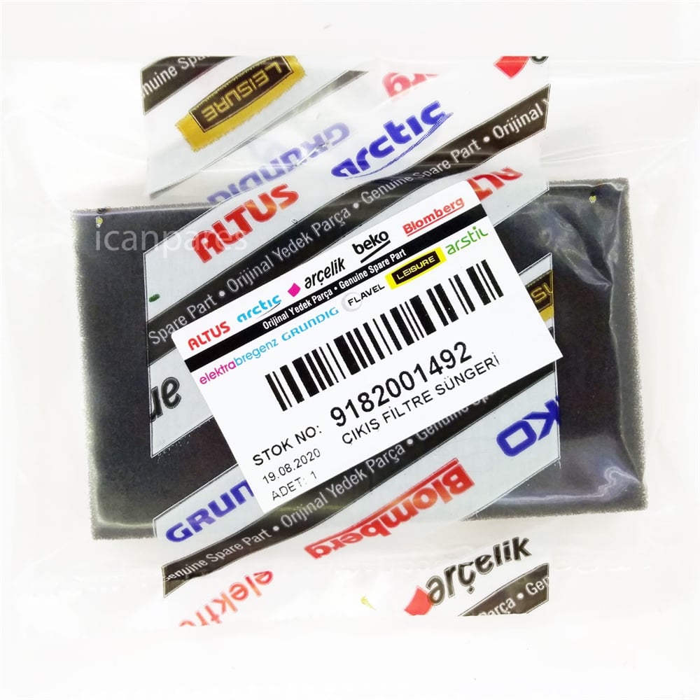 Arçelik Uyumlu 9182001492 S 4120 4122 4124 Elektrikli Süpürge Çıkış Filtre Süngeri