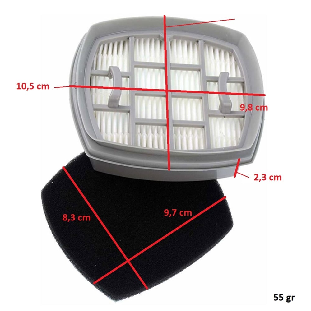 Arçelik Uyumlu 9193042680 K 6124 6125 6130 Elektrikli Süpürge Hepa Filtre