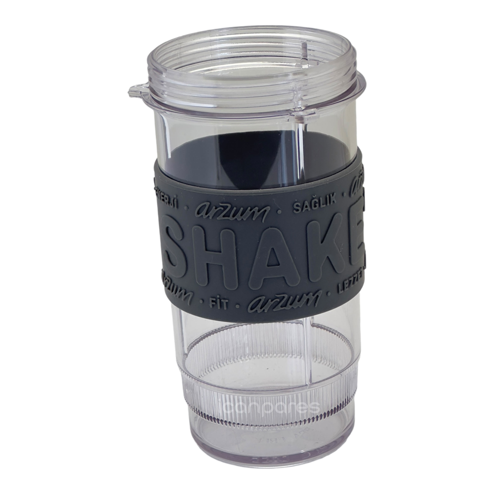 Arzum Uyumlu AR1032 Shake'n Take Kişisel Smoothie Blender Haznesi 400 Ml, Açık Gri