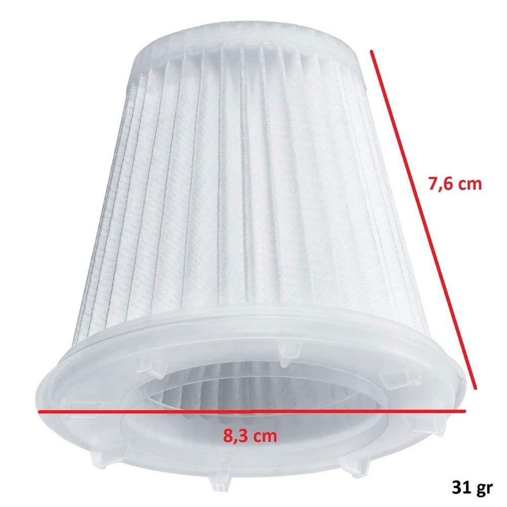 Black & Decker Uyumlu CHV1400 CHV1500 CHV1560 CHV1600 CHV9600 Elektrikli Süpürge Konik Hepa Filtre