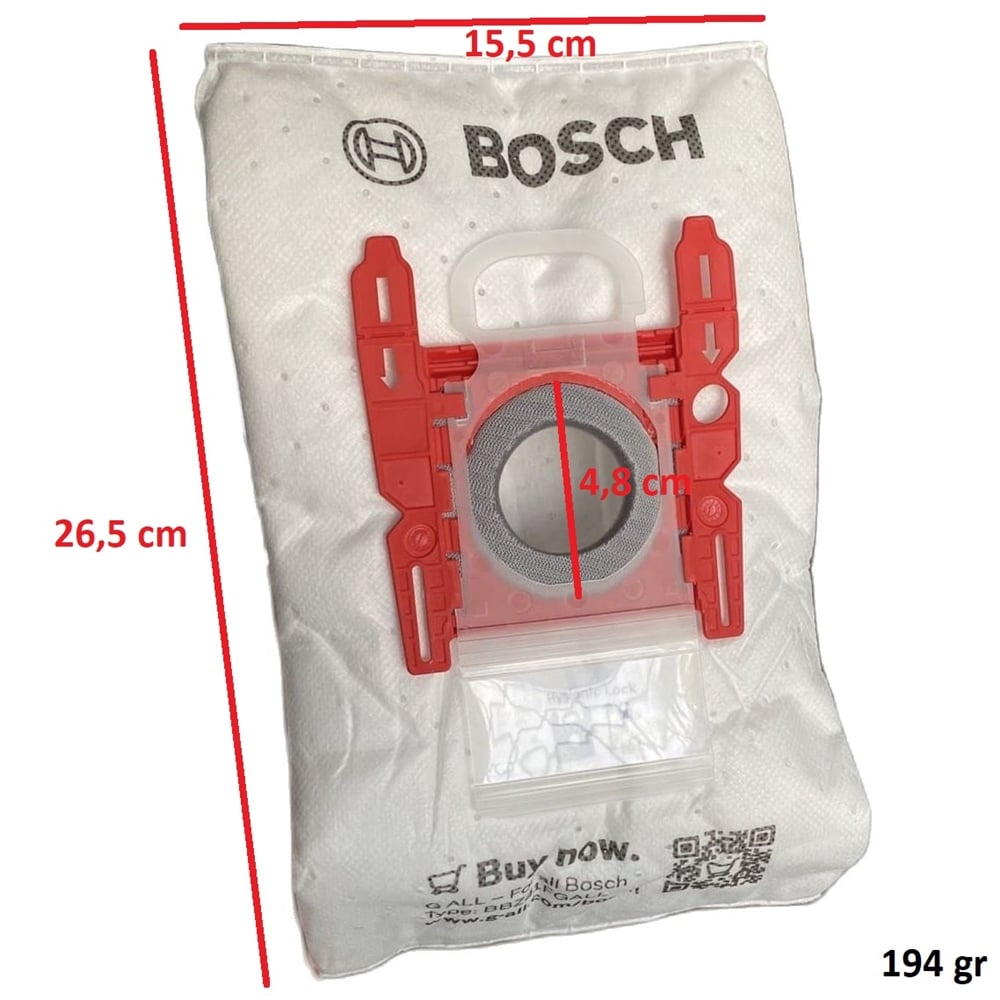 Bosch GL BBS BSA BSGLSphera Typ G 3A330C Elektrikli Süpürge Orijinal G ALL Kutulu 4 Adet Toz Torbası