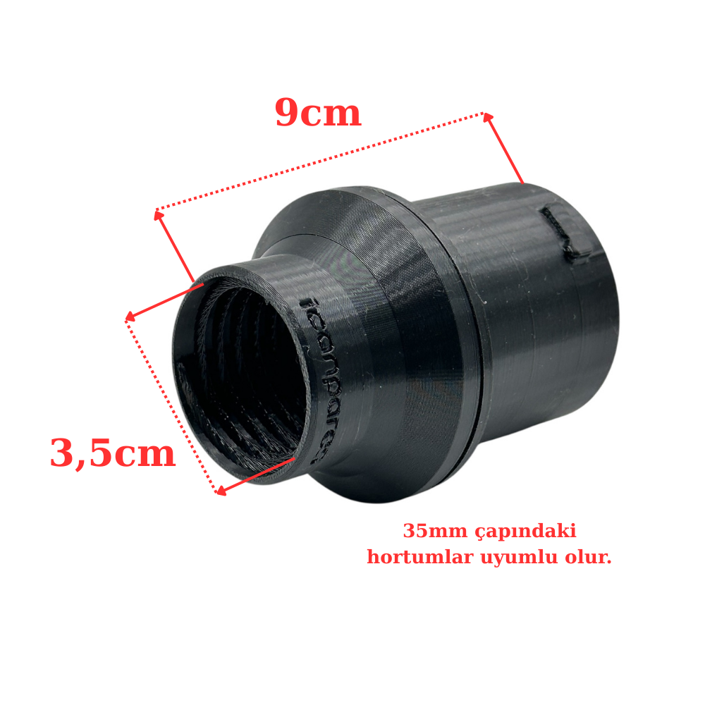 Bosch Uyumlu GAS 35 – 35mm Endüstriyel Süpürge Hortum Ucu Bağlantı Aparatı