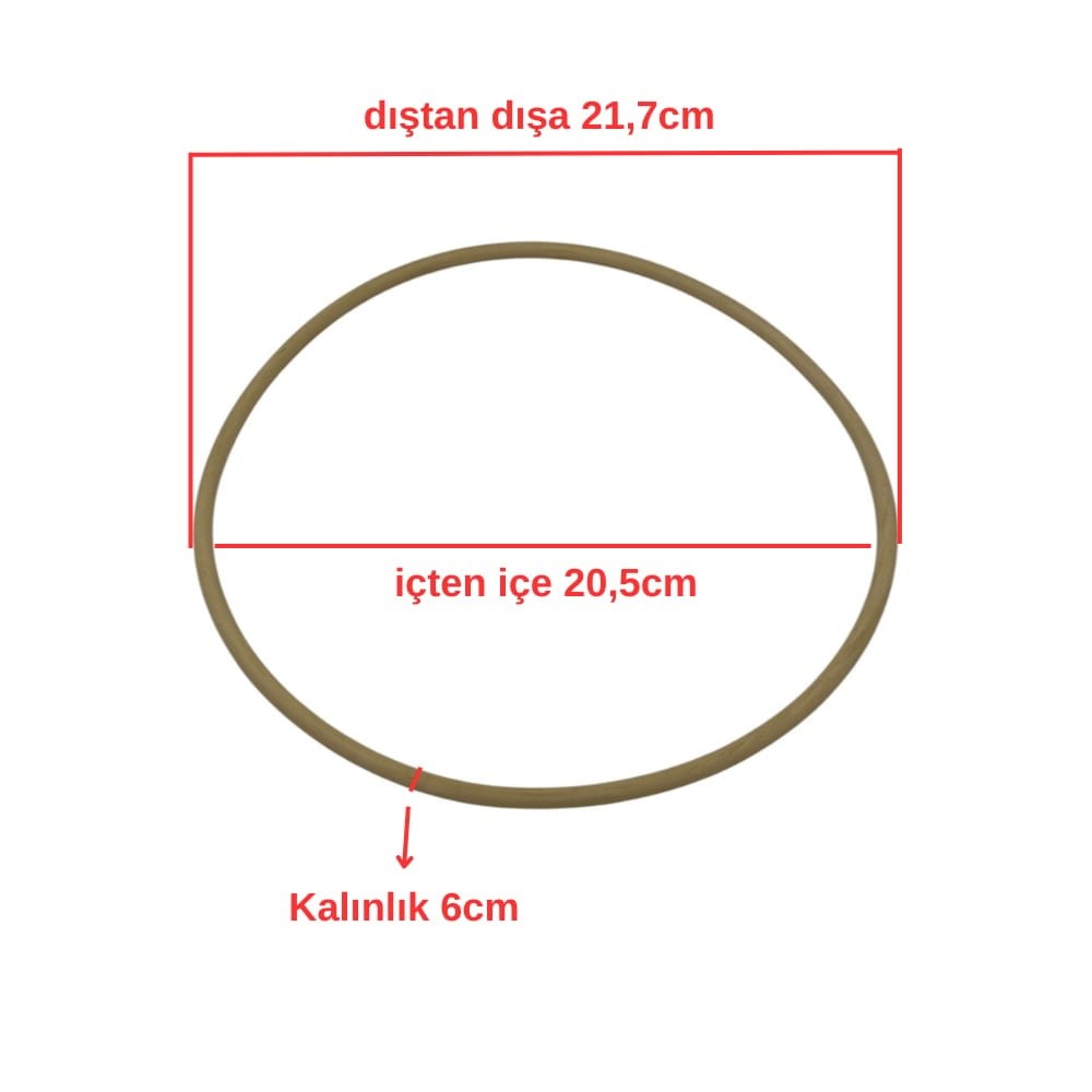 Düdüklü Tencere Lastik Gizli Conta Yuvarlak 20.5 cm Beyaz