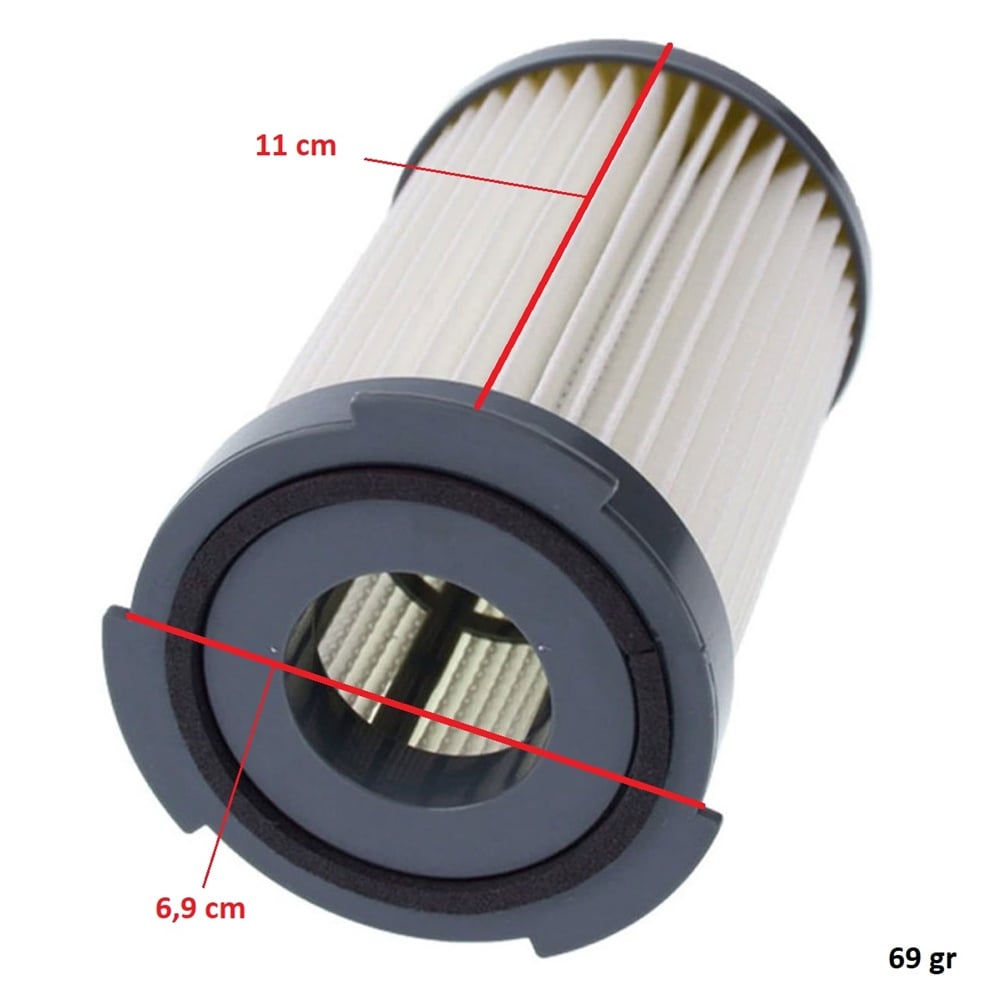 Electrolux Uyumlu Ergoeasy ZTI 7625 ZS 220B ZAC 6805 - 6858 Accelerator Süpürge Silindir Hepa Filtre