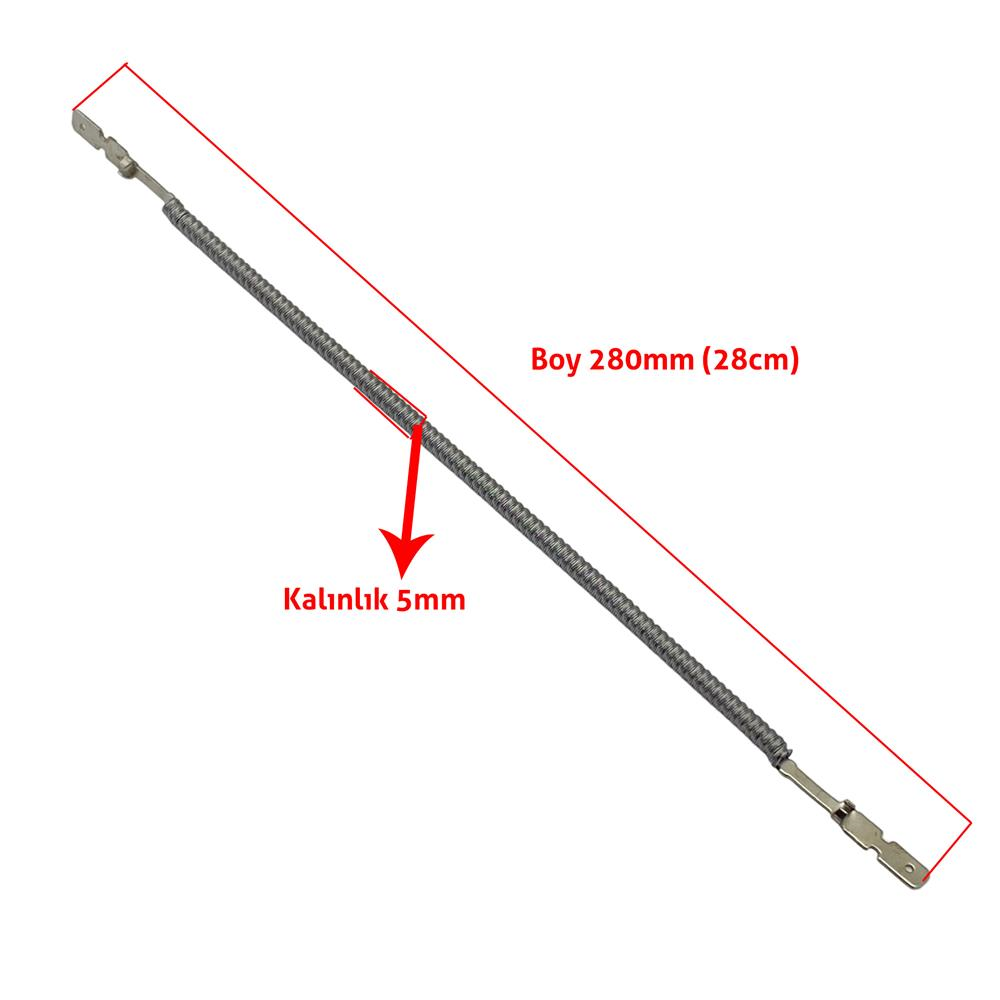 Elektrikli Soba Cam Teli Rezistansı Uzun 800W 28cm Quartz