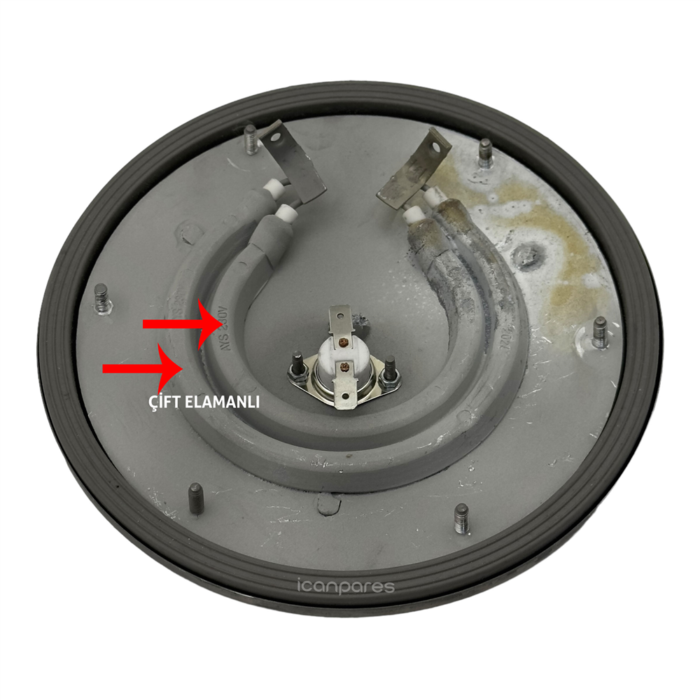 Gizli Çay Kazanı ve Semaver Rezistansı 220V 2000 Watt 17 cm (Çift Elemanlı)