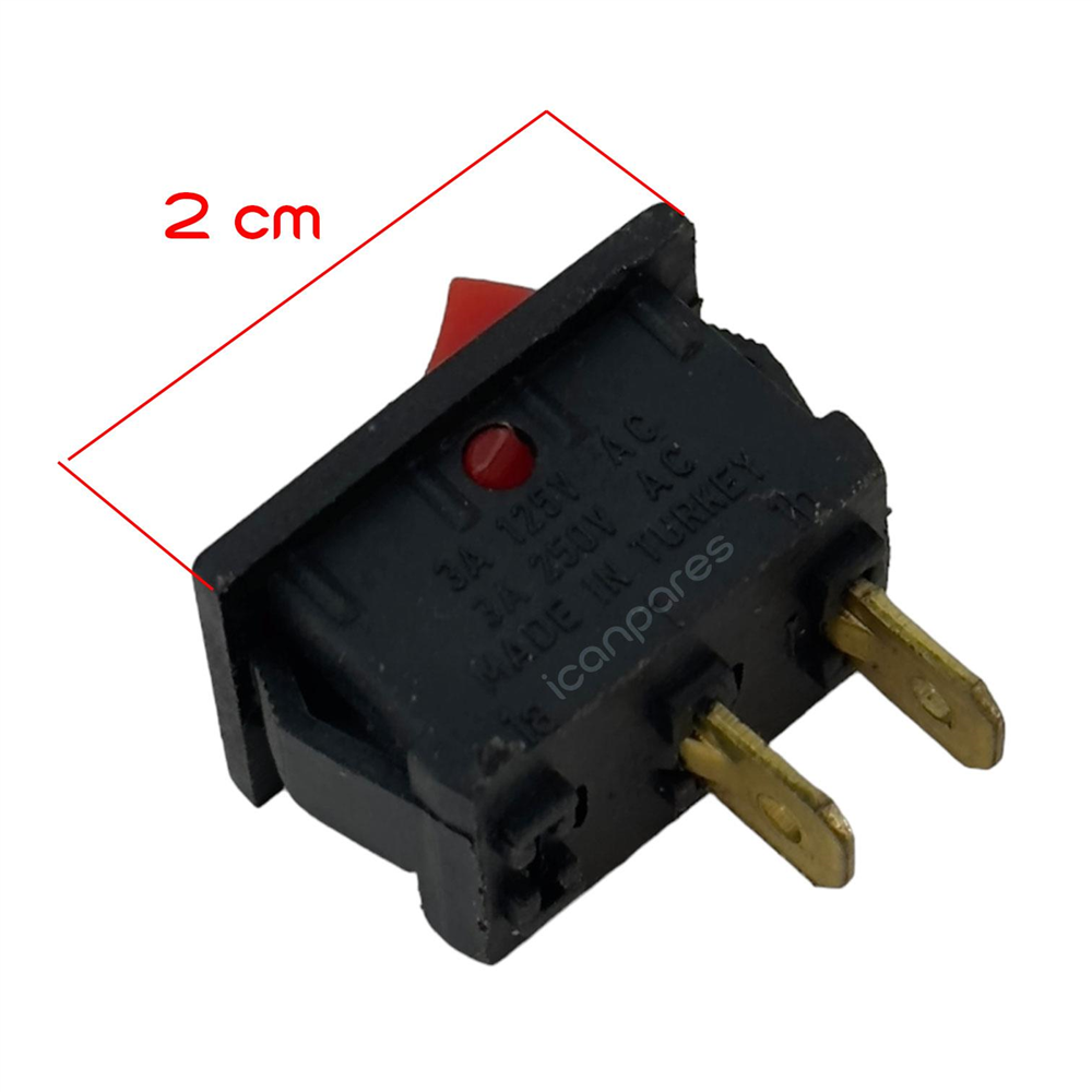 Işıksız Anahtar Küçük 2cm - Elektrik ve Elektronik Cihazlar İçin Açma/Kapama Düğmesi