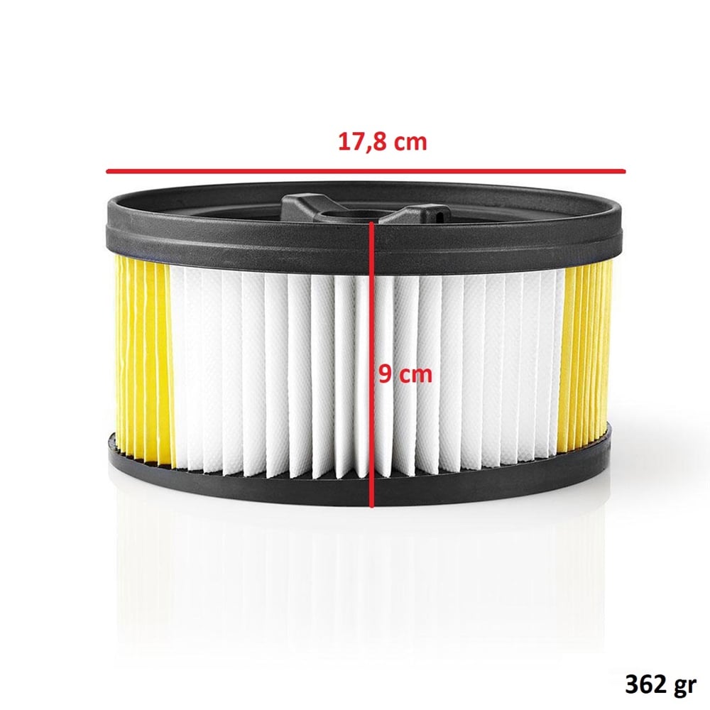 Karcher Uyumlu WD 5600 Nano 5.400 6.414-960.0 Yuvarlak Elektrikli Süpürge Hepa Filtre